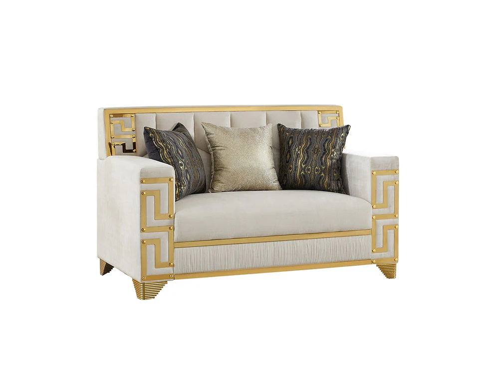 Hira Cream Living Room Set - Image 4