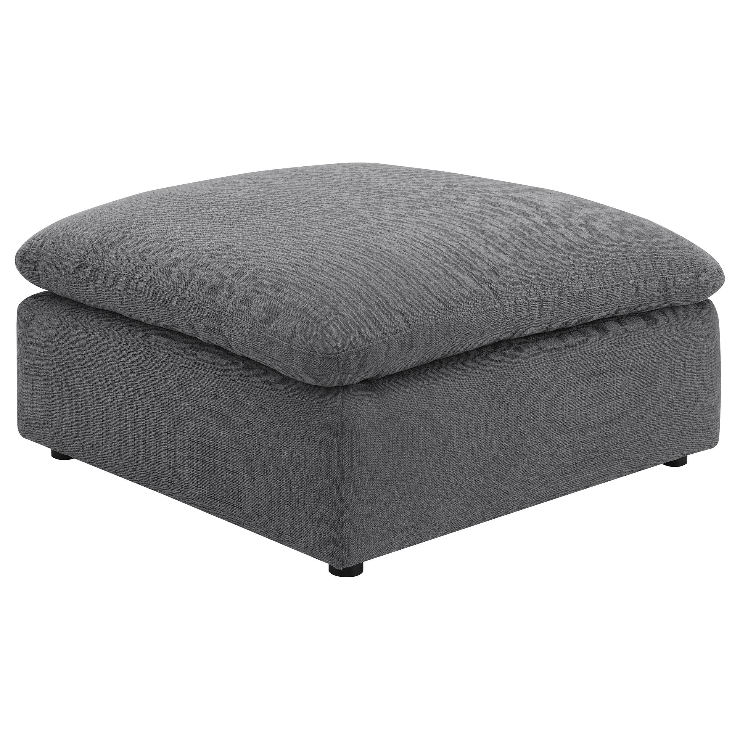 Hobson Charcoal 5-Piece Upholstered Modular Sectional and Ottoman - Image 8
