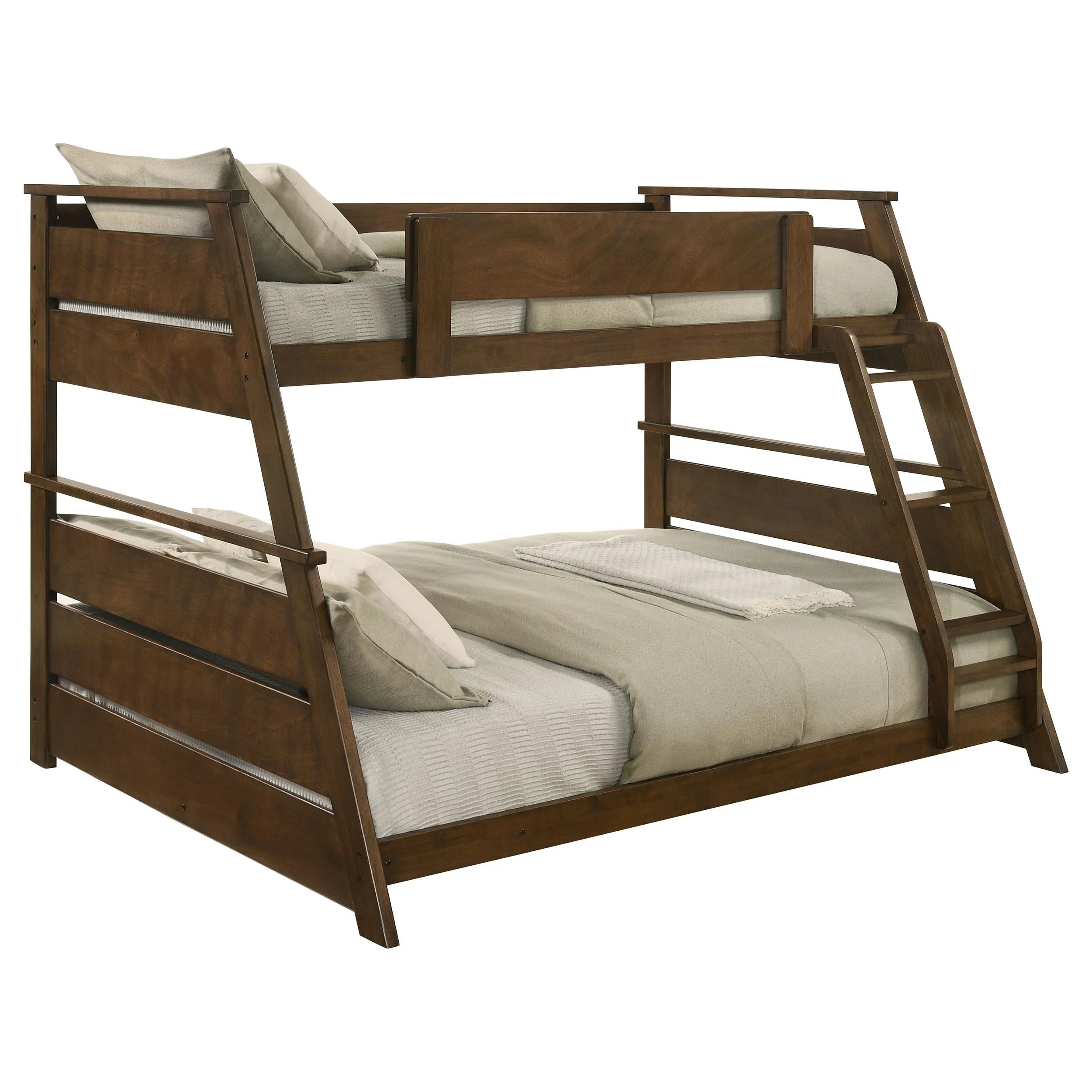 Holden Walnut Wood Veneer Twin Over Full Bunk Bed - Image 3
