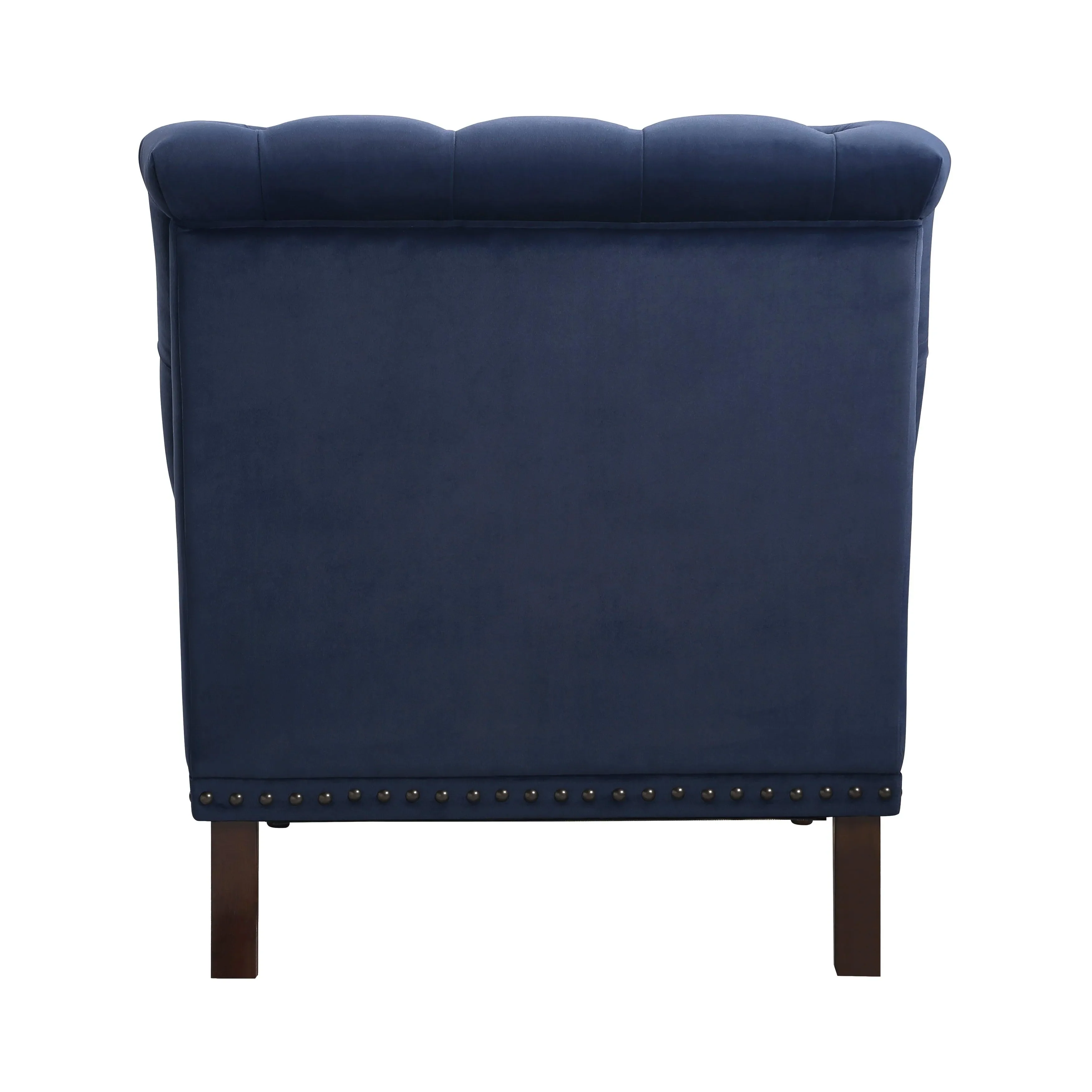 Holland Park Dark Blue Velvet Accent Chair - Image 4