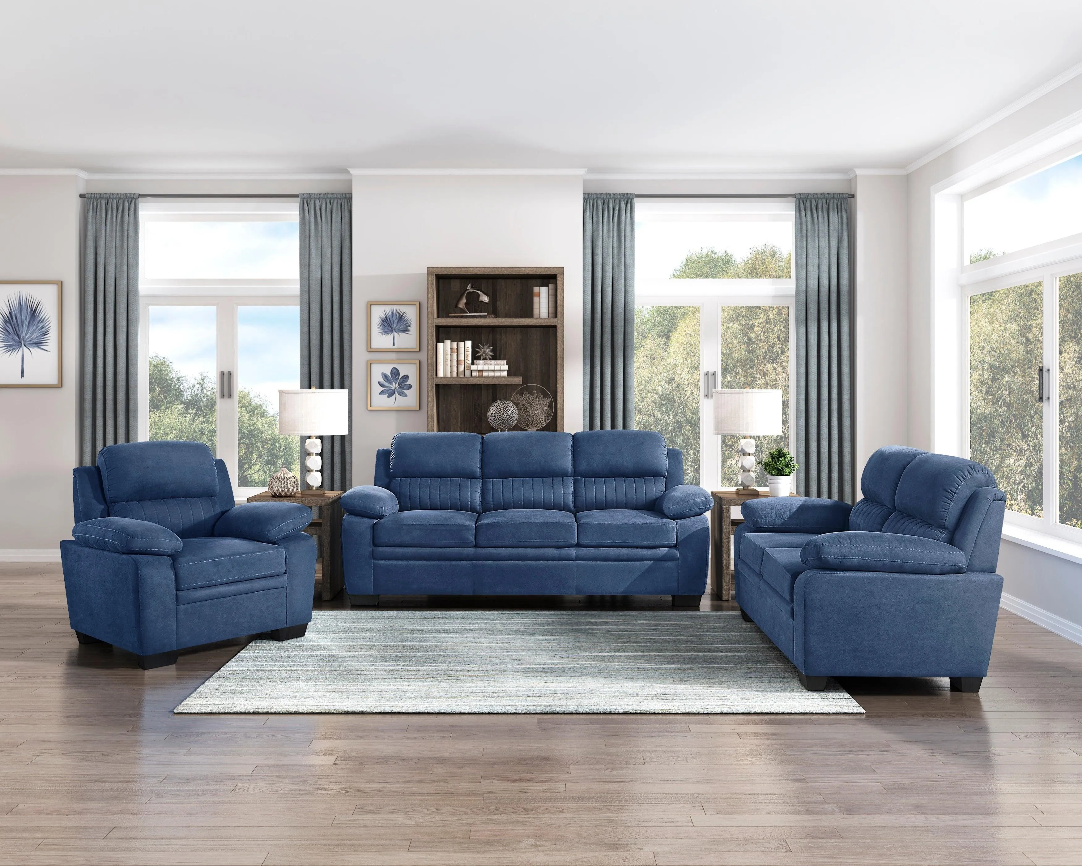 Holleman Blue Sofa - Image 6