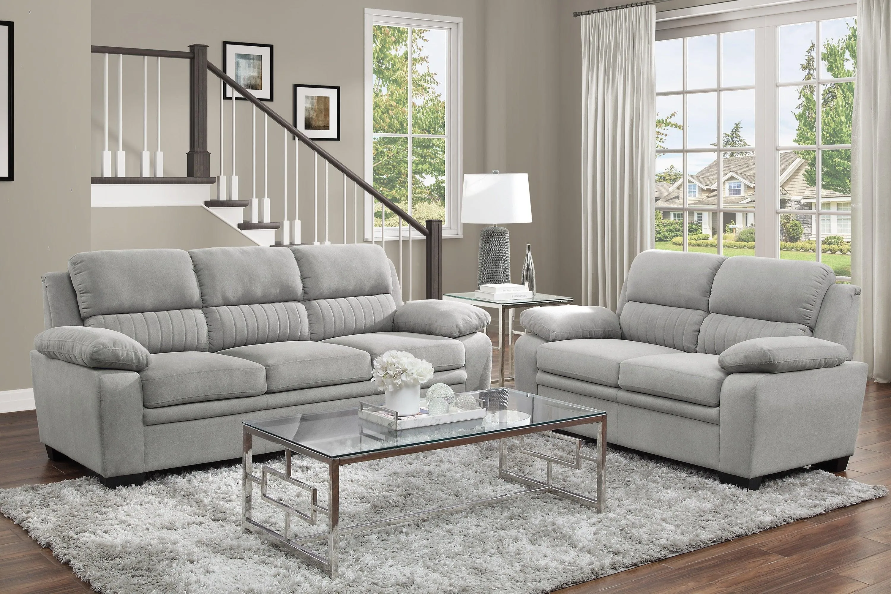 Holleman Gray Sofa - Image 3