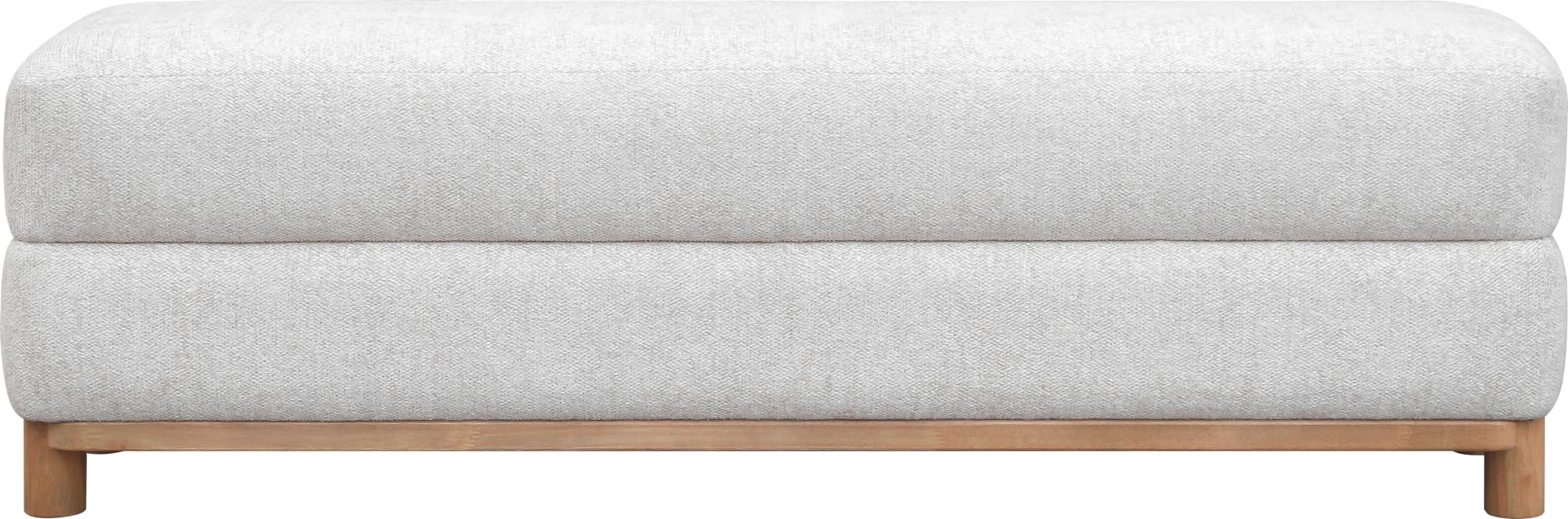 Hollis Snow White/Cabin Glow Wood/Upholstered Bench - Image 4
