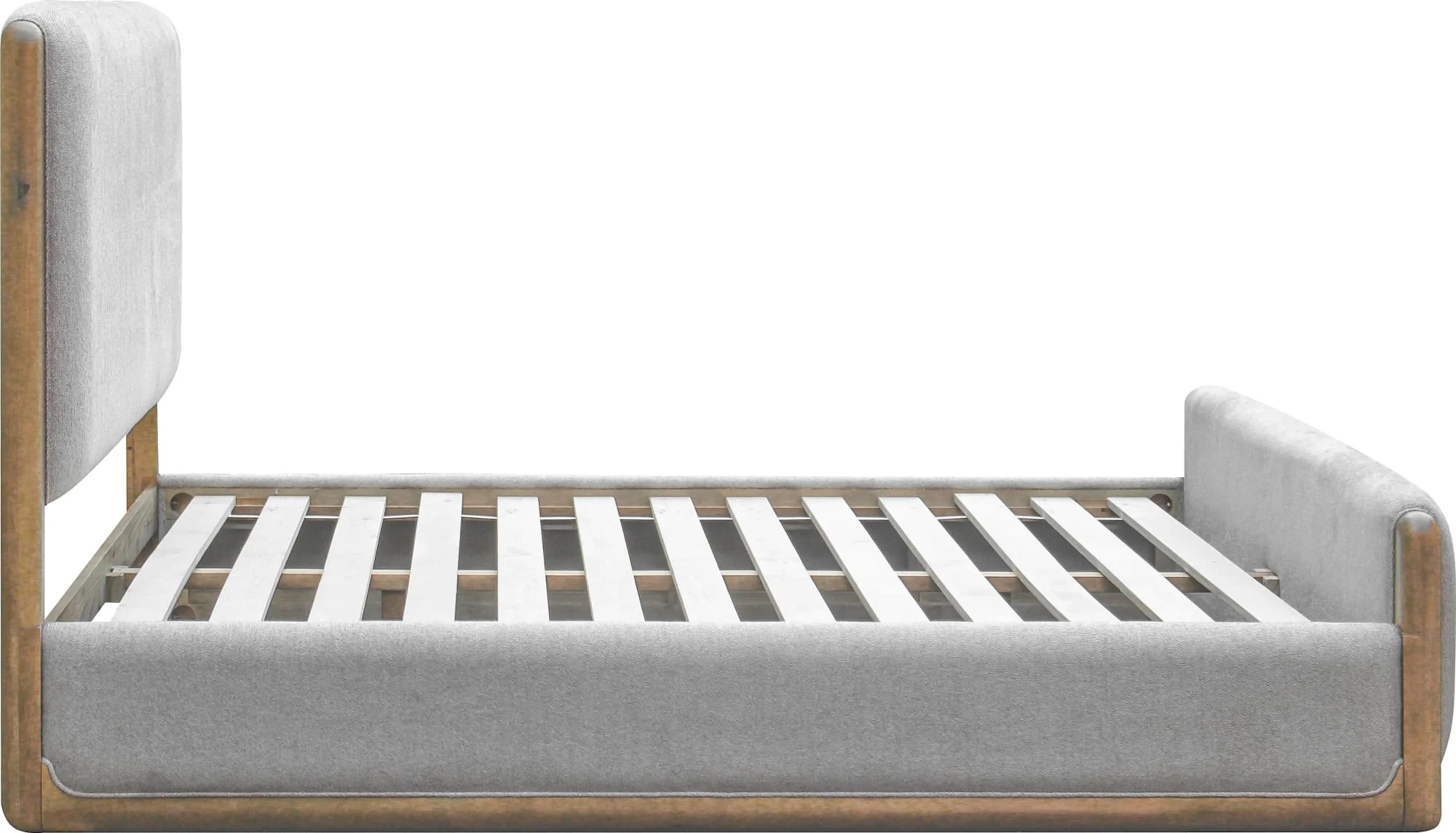 Hollis Sweater Grey/Cabin Glow Upholstered King Bed - Image 3