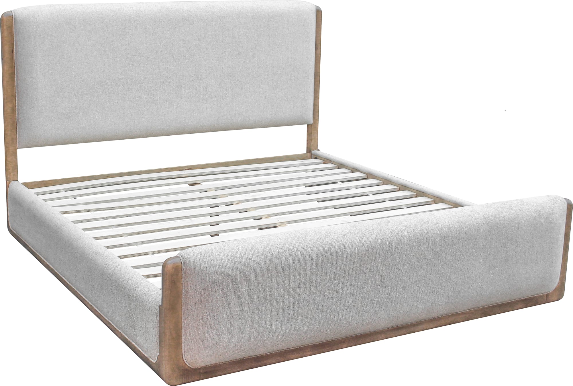 Hollis Sweater Grey/Cabin Glow Upholstered King Bed - Image 4