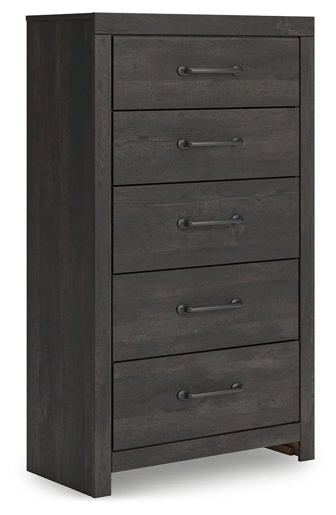 Hollivern Dark Gray Chest of Drawers - Image 2