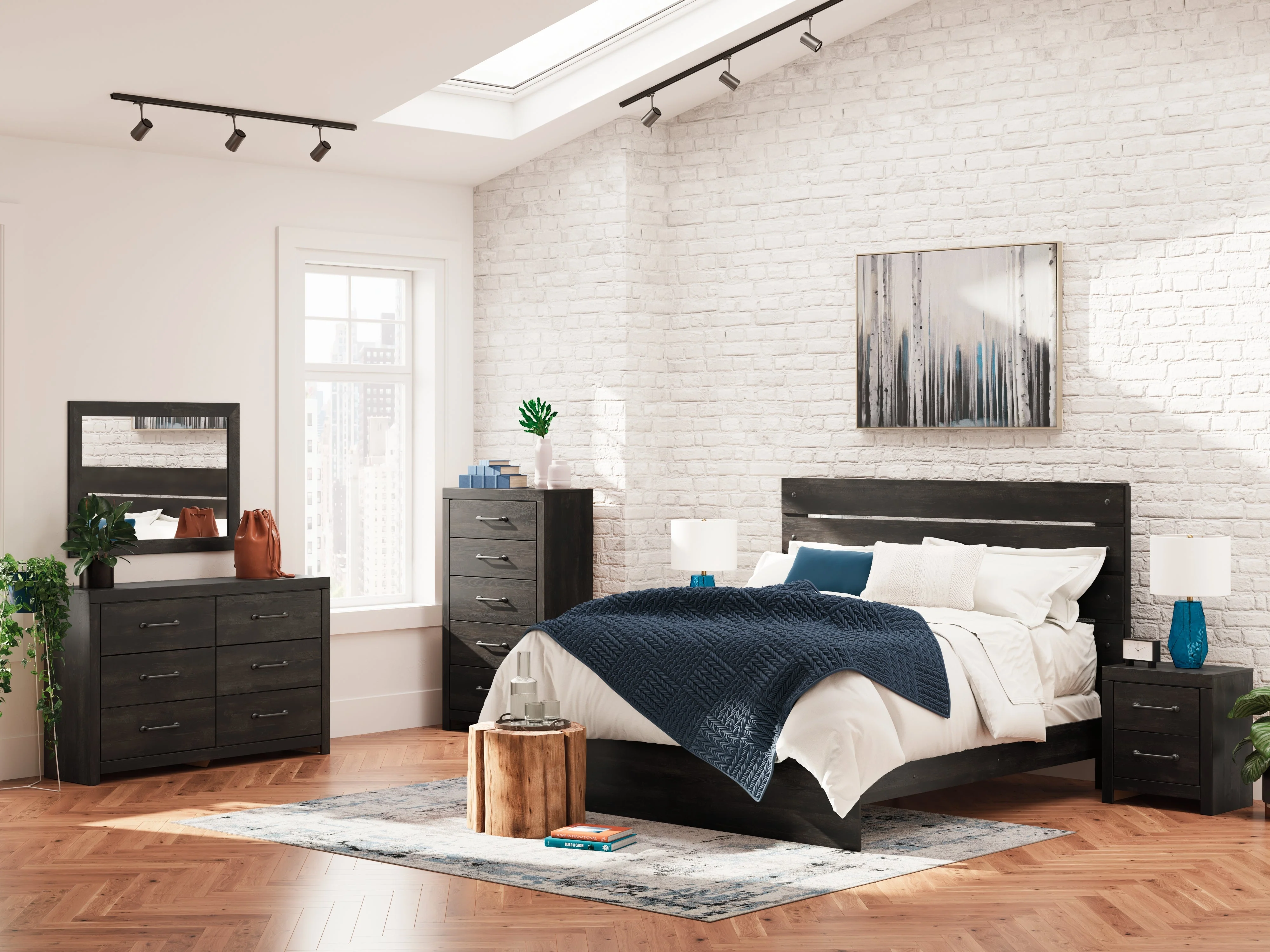 Hollivern Dark Gray Dresser and Mirror - Image 10