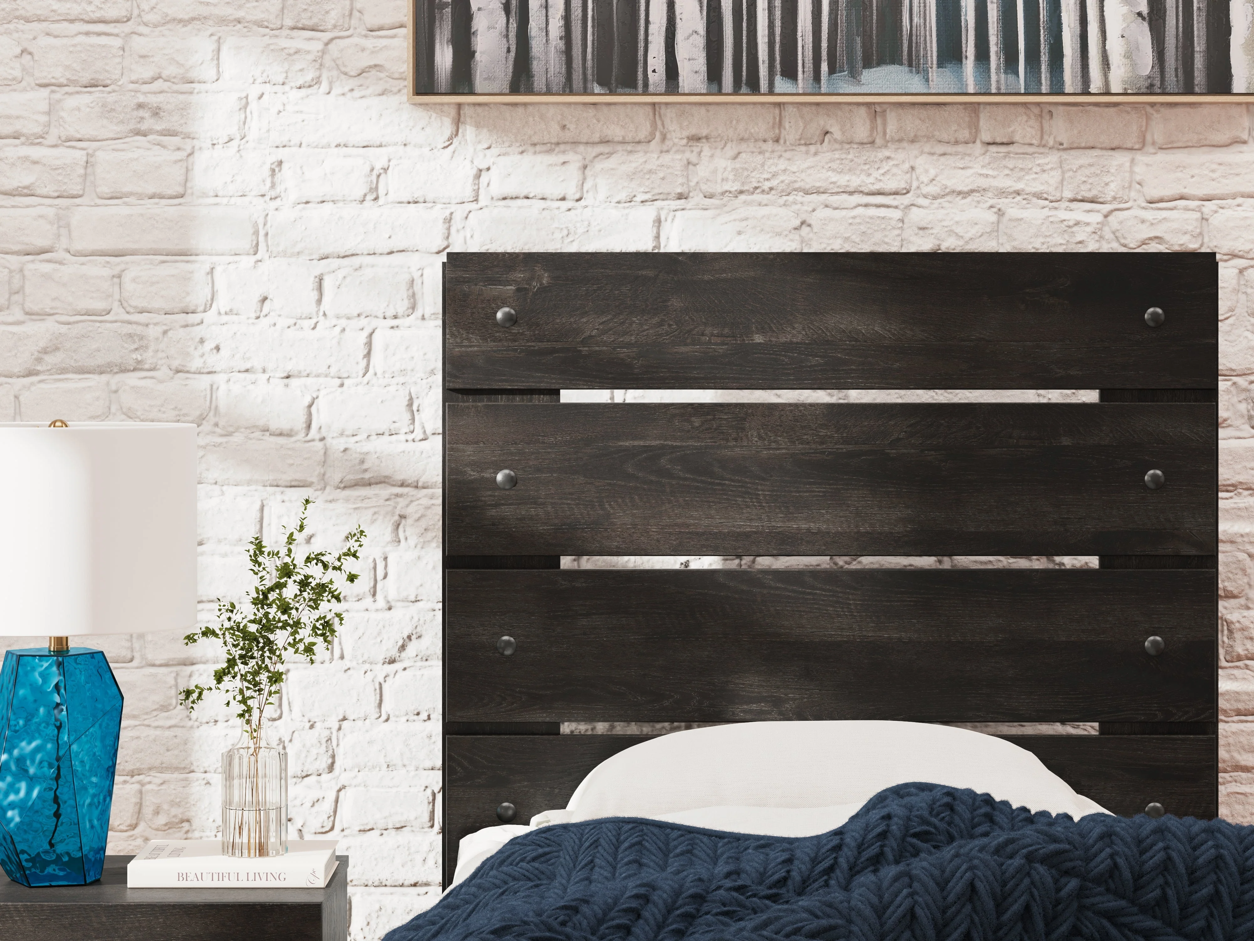 Hollivern Dark Gray Full Storage Platform Bed with 2 Drawers - Image 11