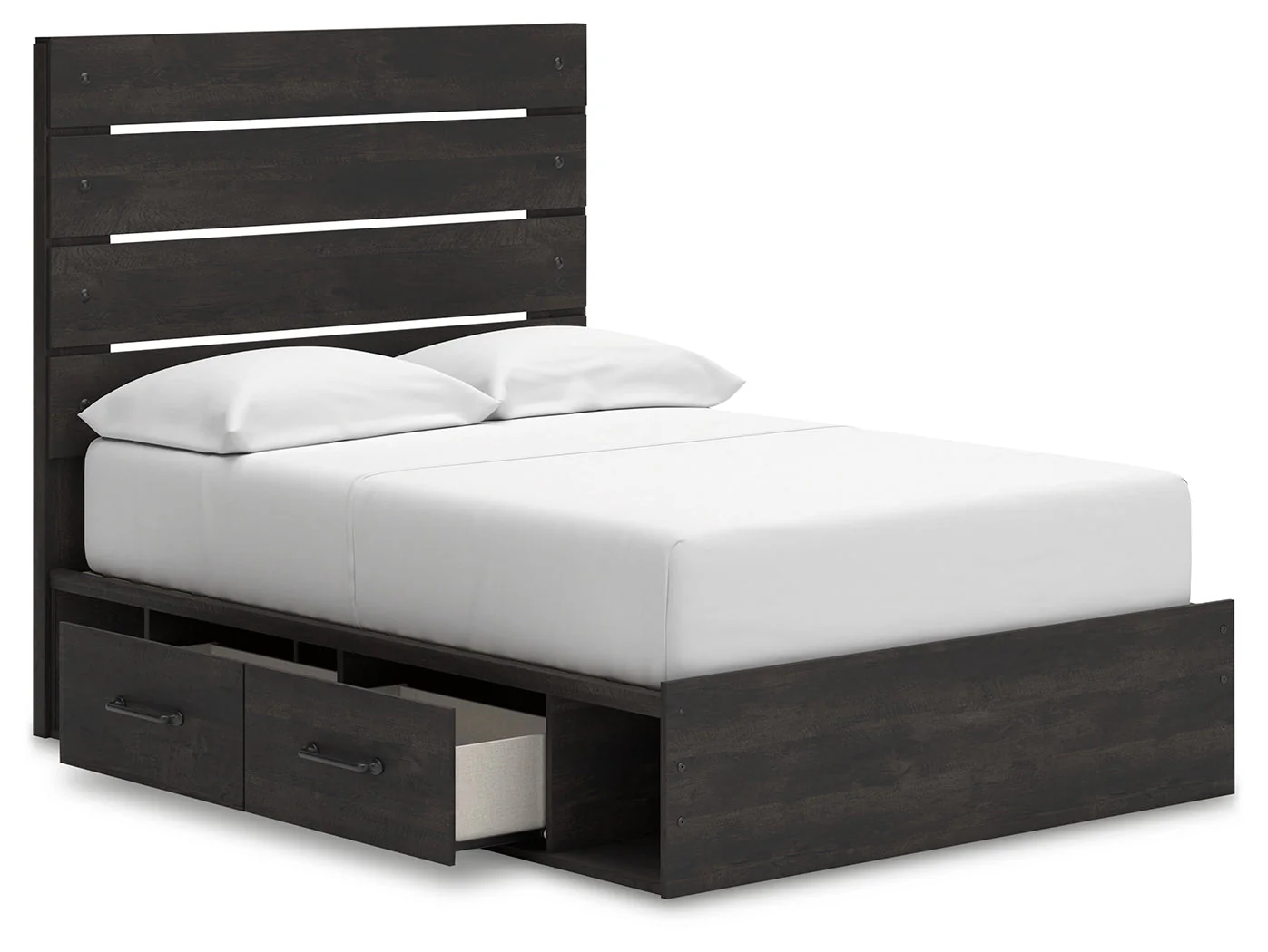 Hollivern Dark Gray Full Storage Platform Bed with 2 Drawers - Image 5