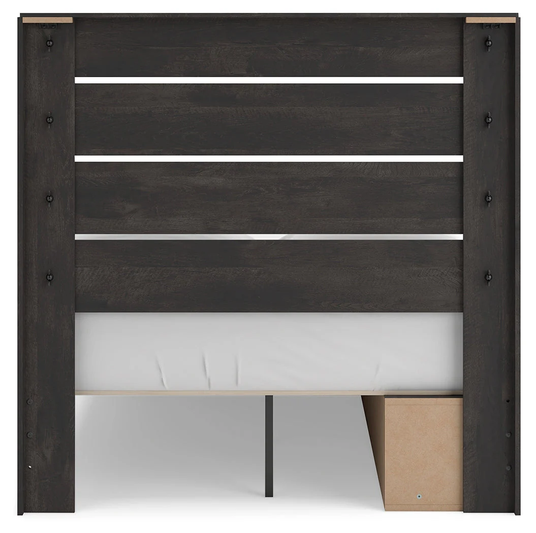 Hollivern Dark Gray Full Storage Platform Bed with 2 Drawers - Image 8