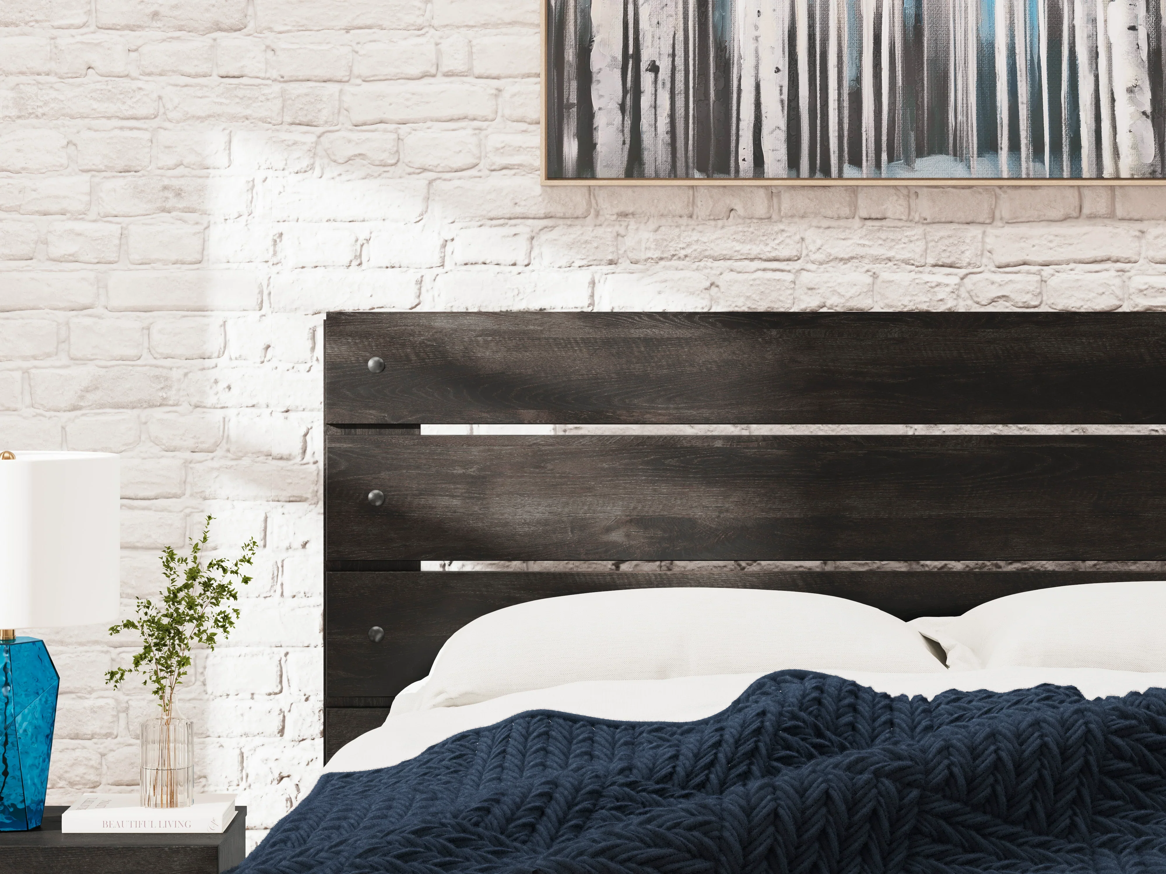 Hollivern Dark Gray King Panel Bed with Storage - Image 8