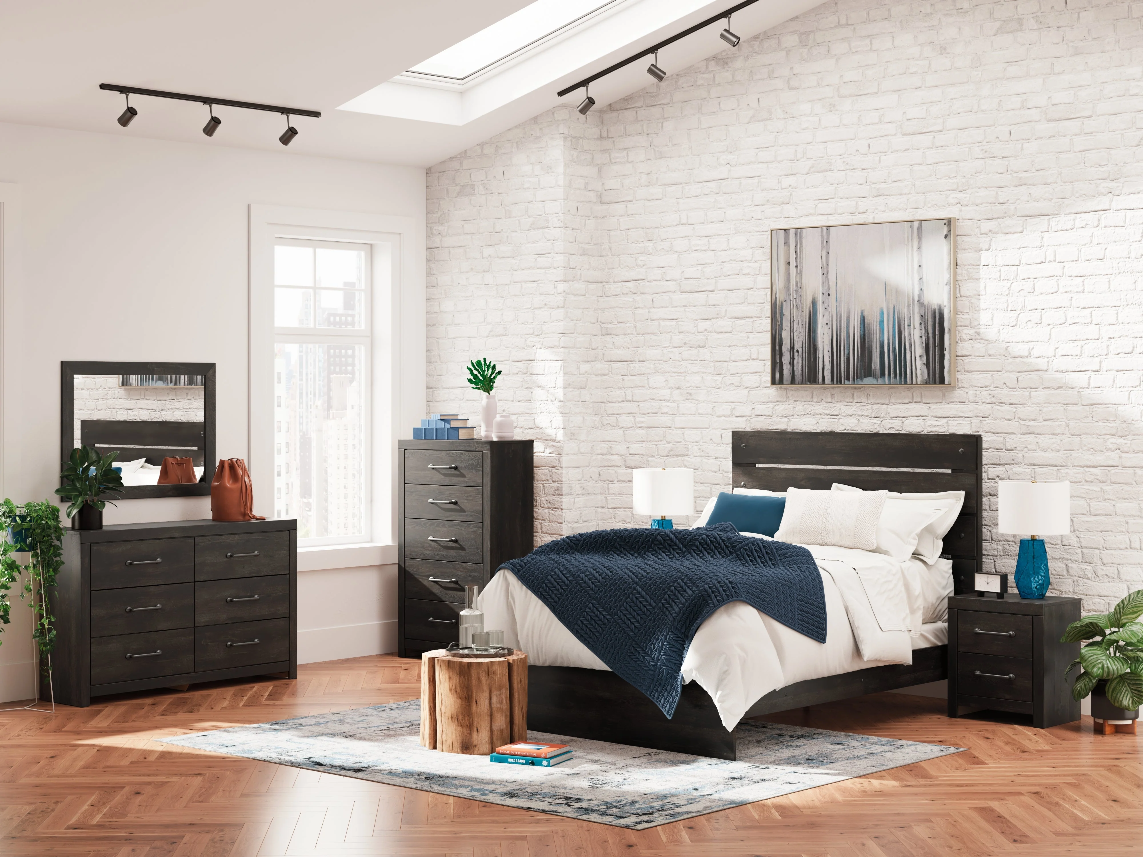 Hollivern Dark Gray Queen Panel Bed - Image 11