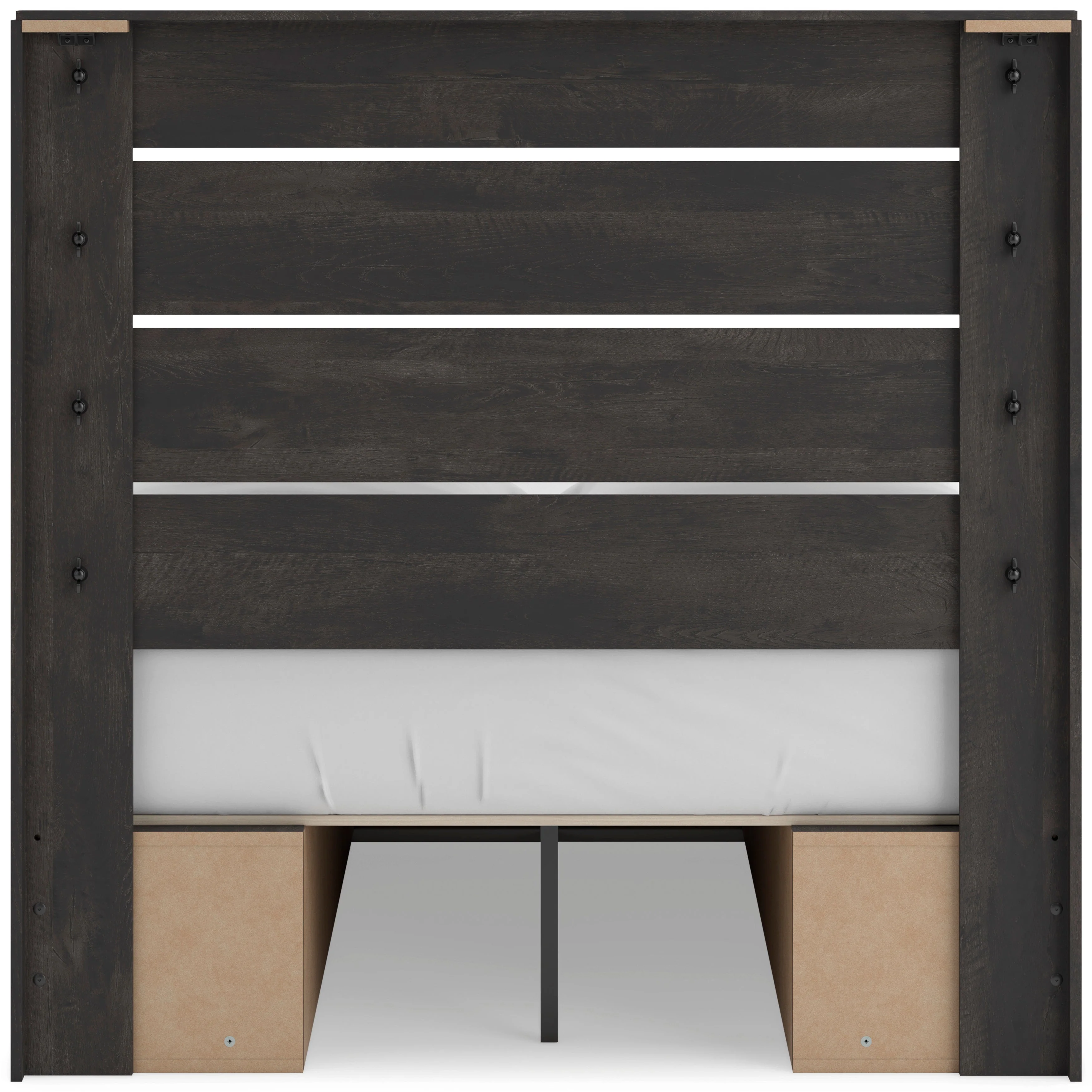 Hollivern Dark Gray Storage Panel Bedroom Set with 4 Side Drawers - Image 9