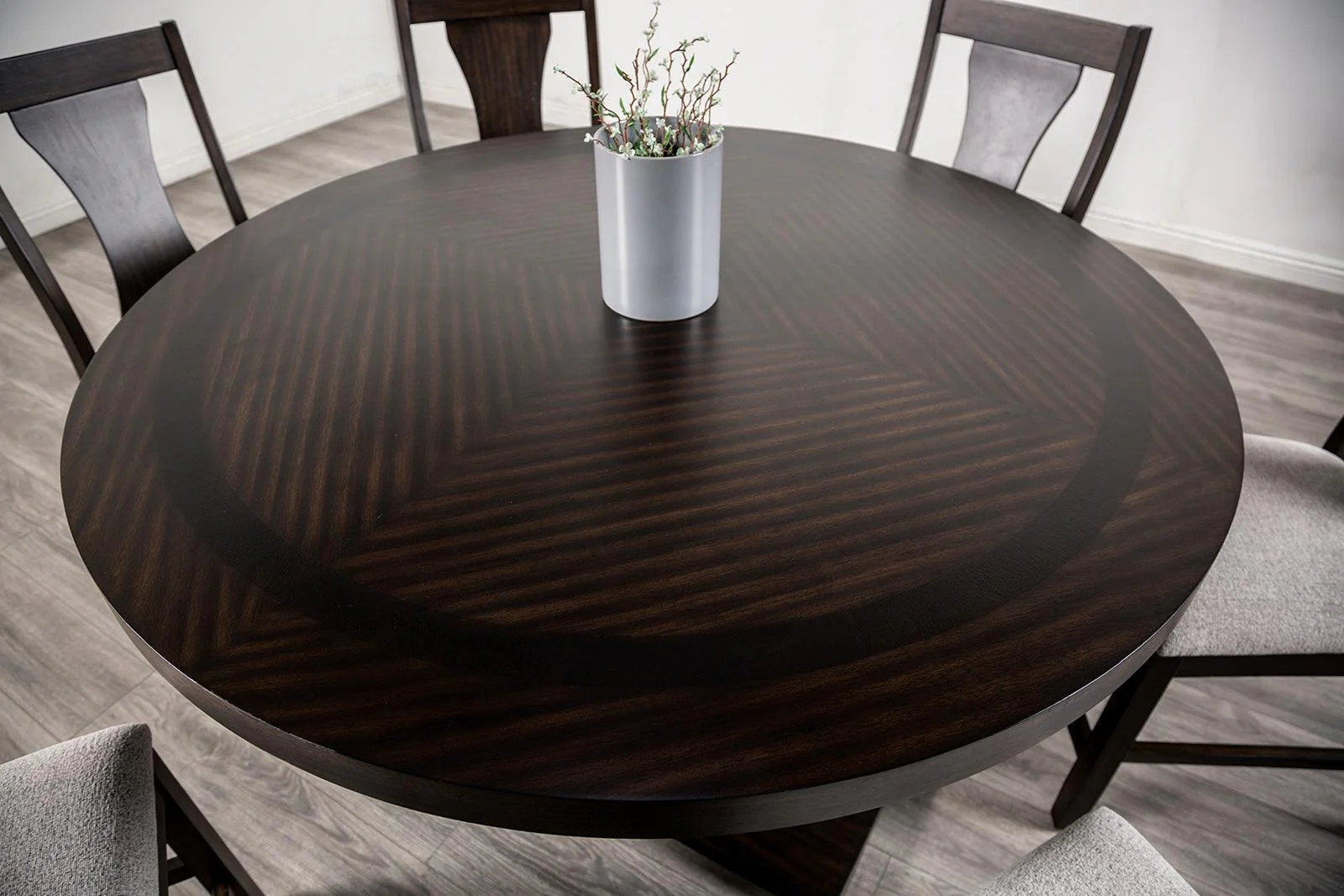 Holsworthy Espresso Round Dining Table - Image 4