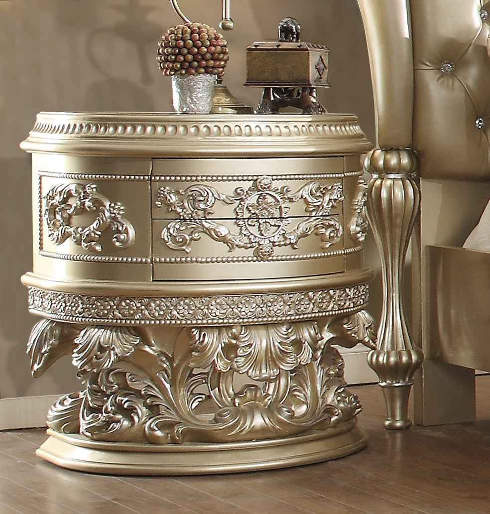 Homey Design HD-8022 Champagne Gold Nightstand