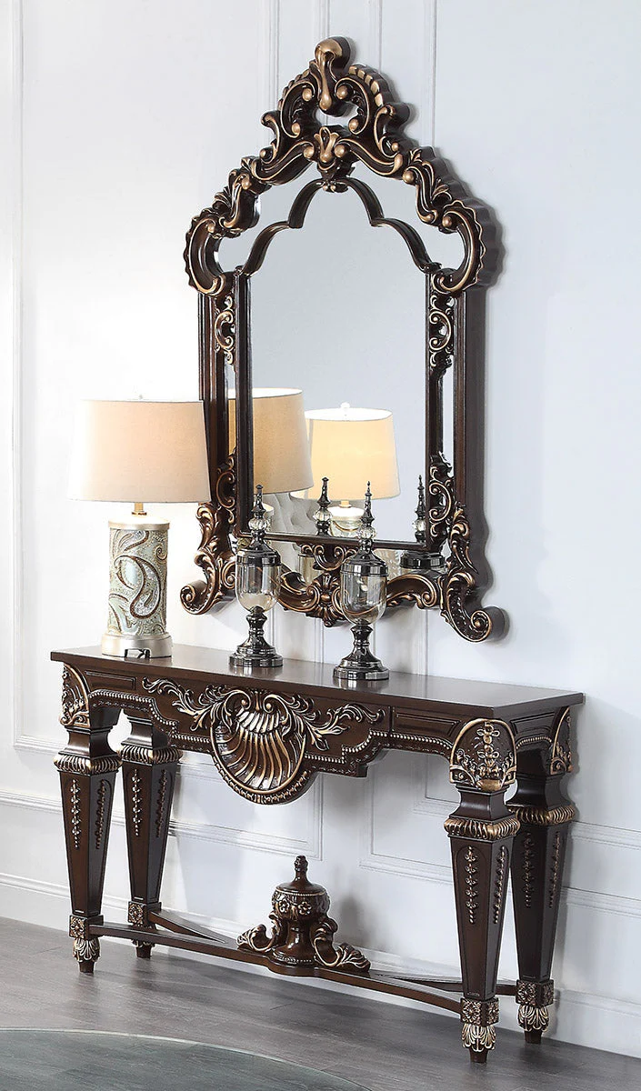 Homey Design HD-8908C Cherry Mirror - Image 2