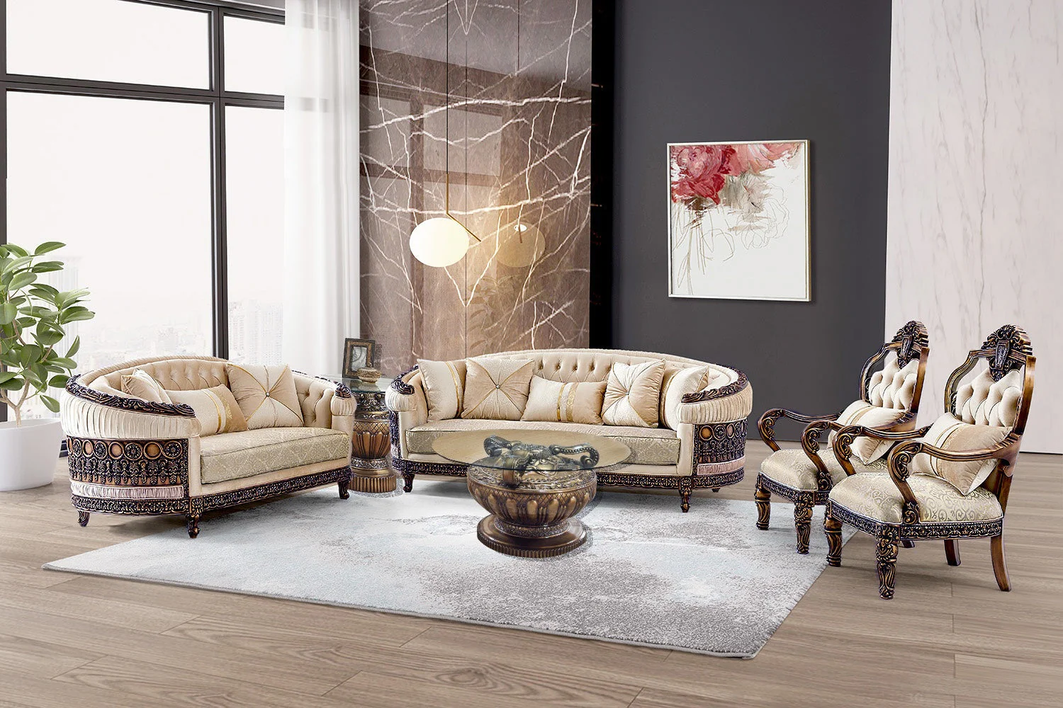 Homey Design HD-9017 3-Piece Set