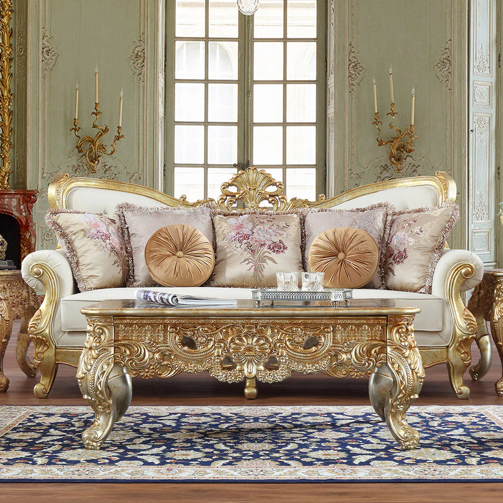 Homey Design HD-93630 Metallic Antique Gold 3-Piece Set - Image 3