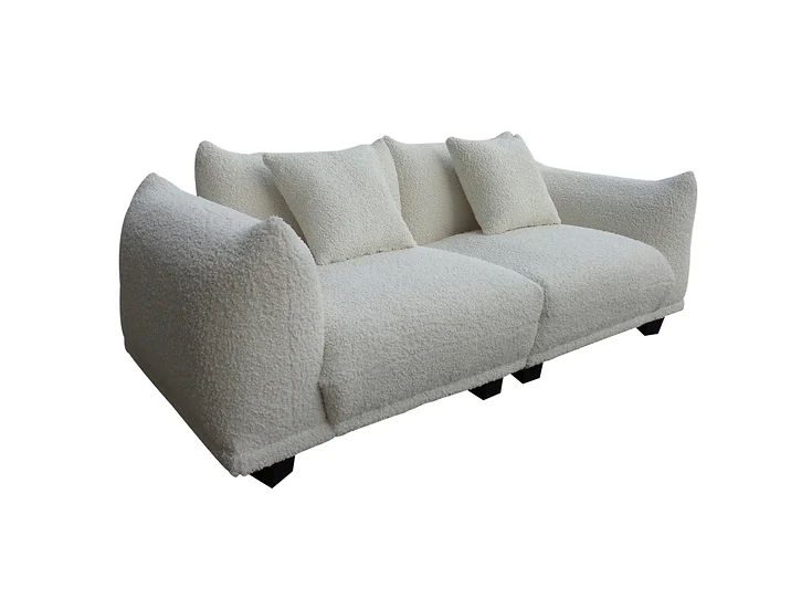 Homey Luxury White 2 Piece Living Room Set - Image 4