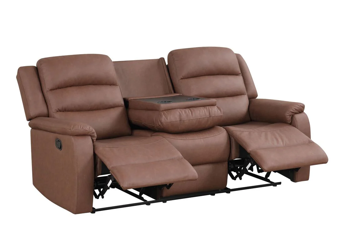 Hope Brown 3-Piece Reclining Living Room Set - Image 2