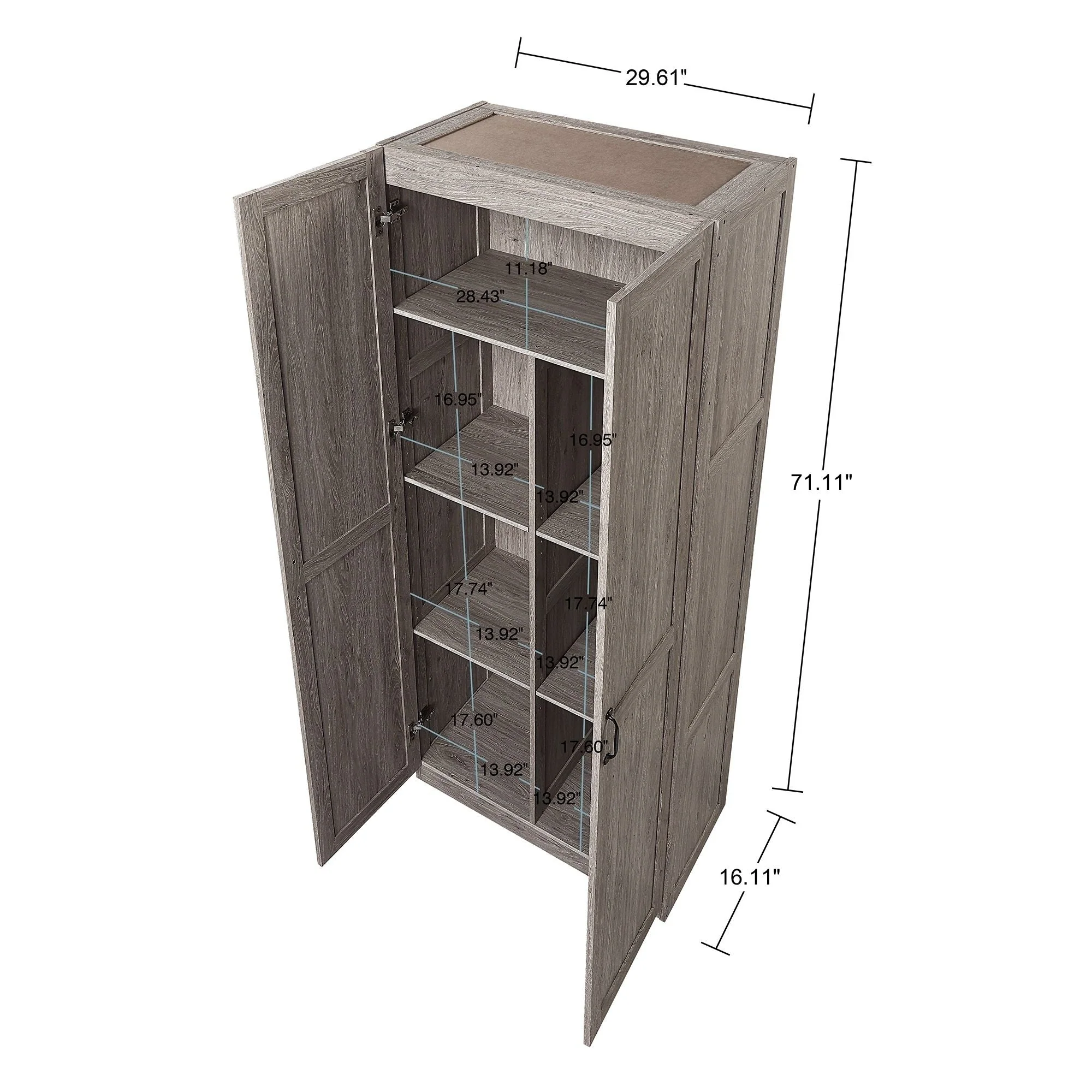 Hopkins Storage Closet 2.0 in Grey (set of 2) - Image 3
