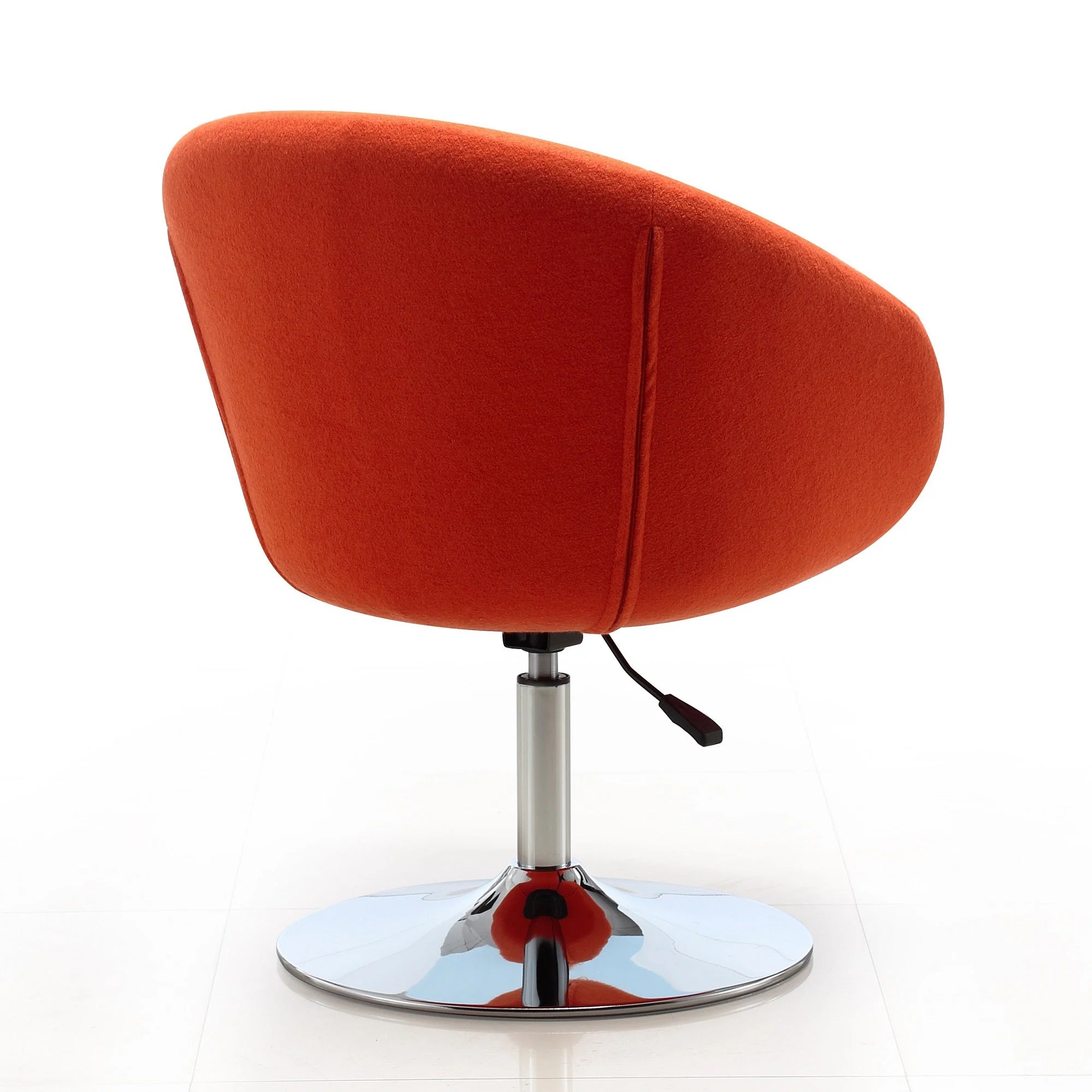 Hopper Swivel Adjustable Height Chair in Orange and Polished Chrome (Set of 2) - Image 5