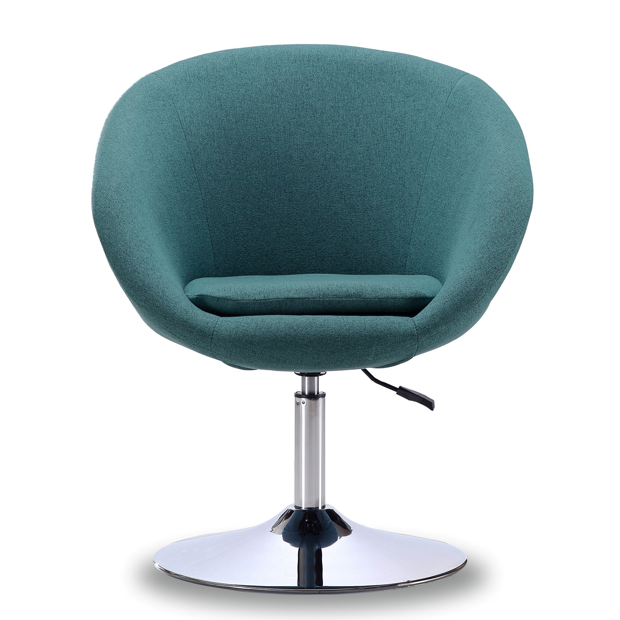 Hopper Swivel Adjustable Height Chair in Sky Blue and Polished Chrome - Image 4
