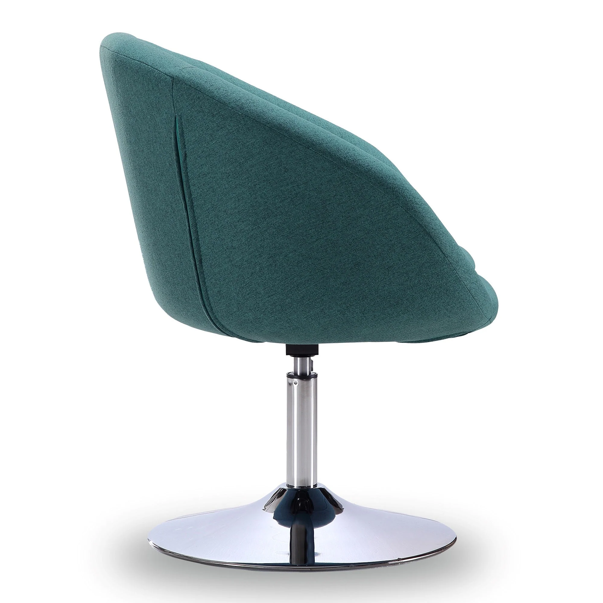 Hopper Swivel Adjustable Height Chair in Sky Blue and Polished Chrome - Image 5
