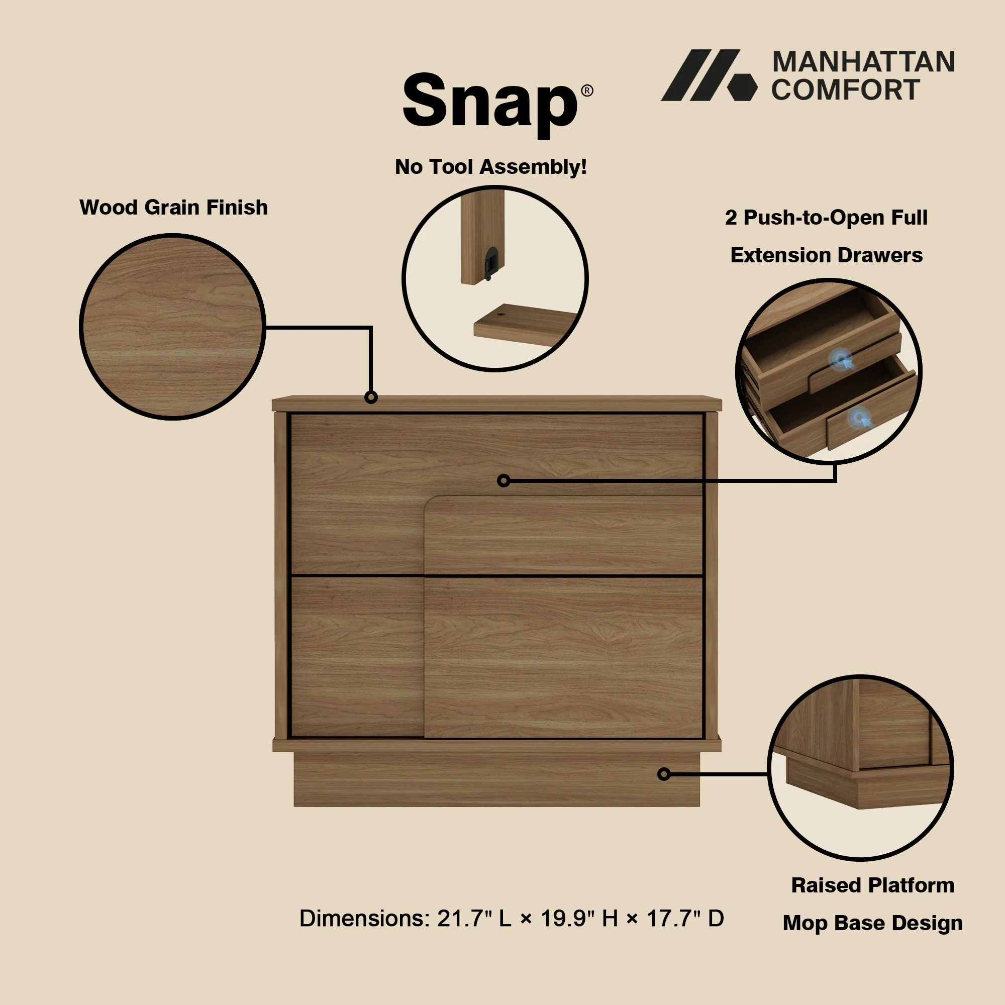 Horizon Nightstand in Maple - Image 4