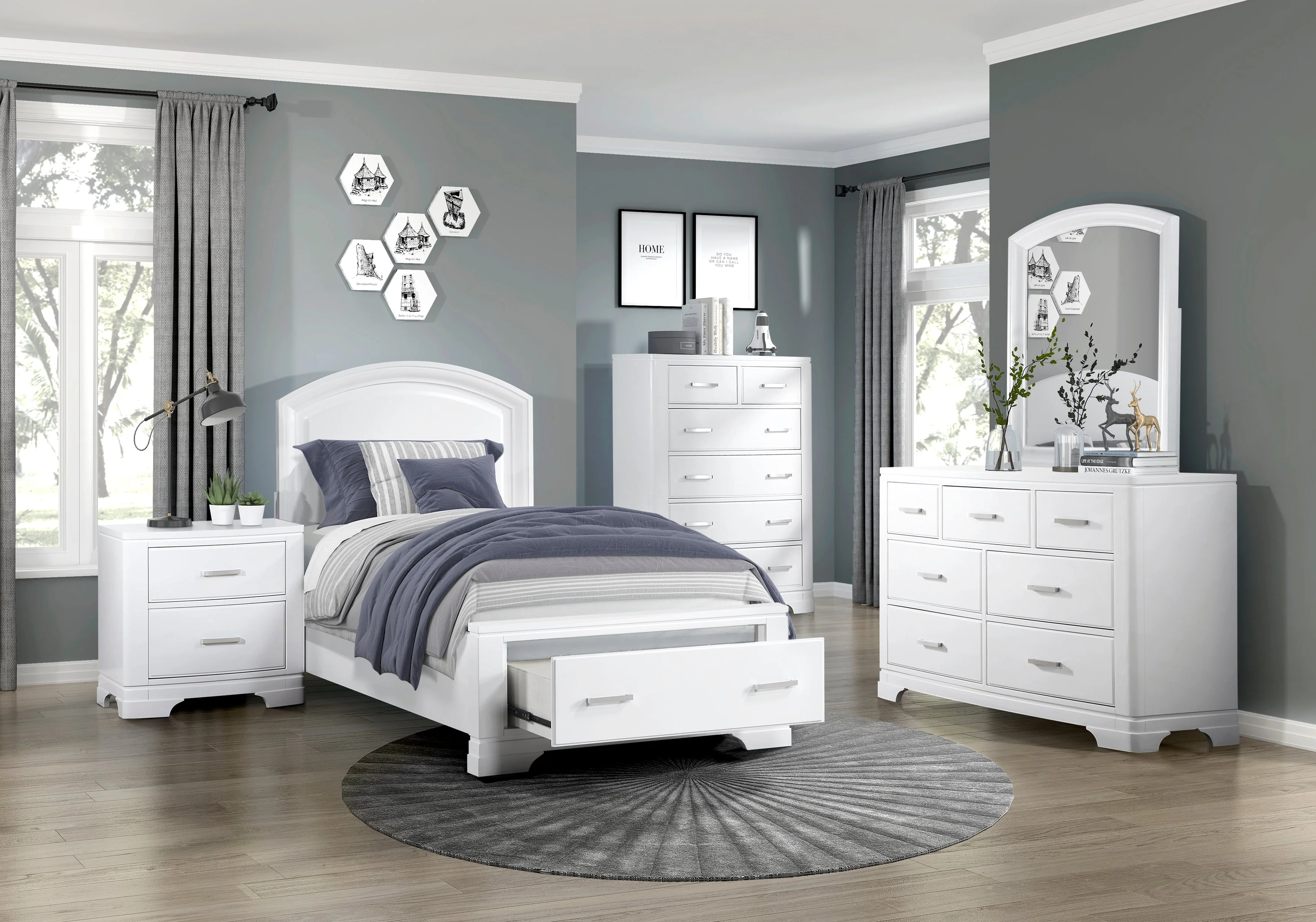 Hudson White Dresser - Image 7
