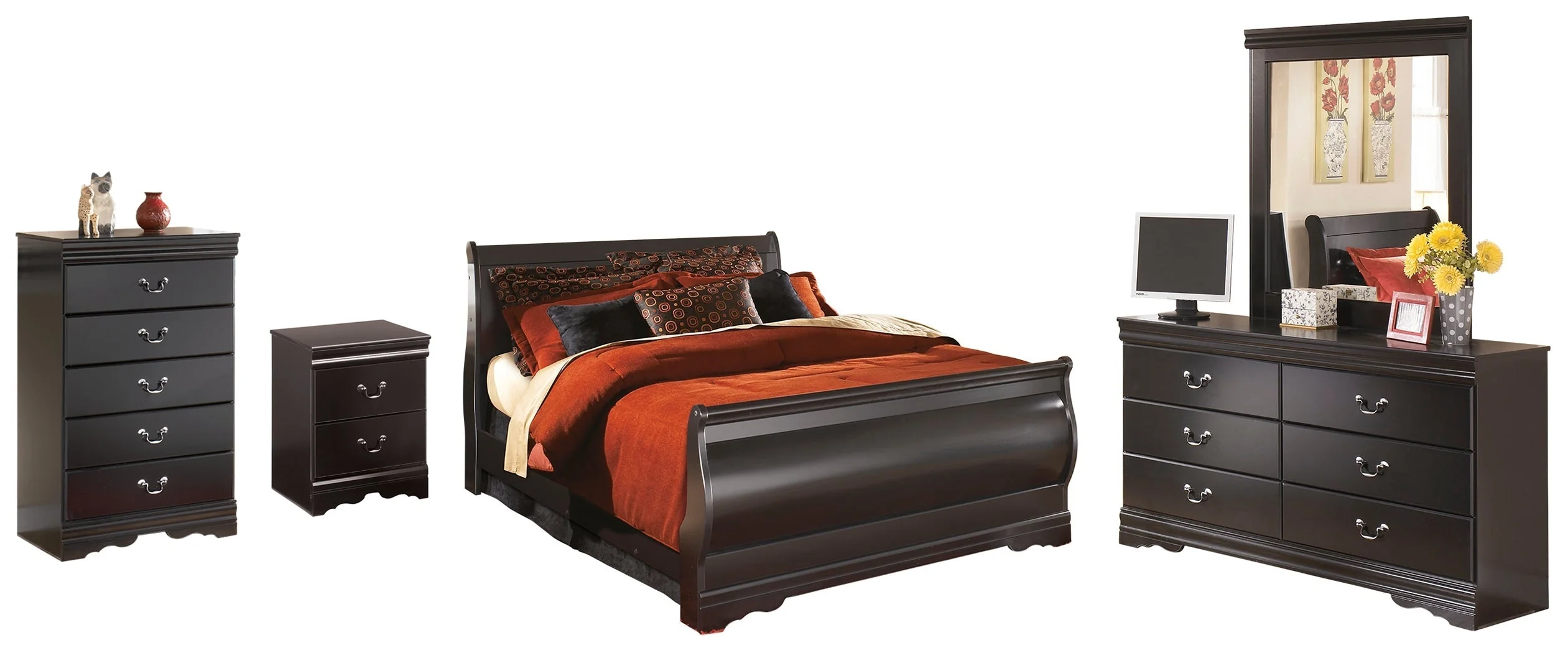 Huey Vineyard Black Sleigh Bedroom Set - Image 16