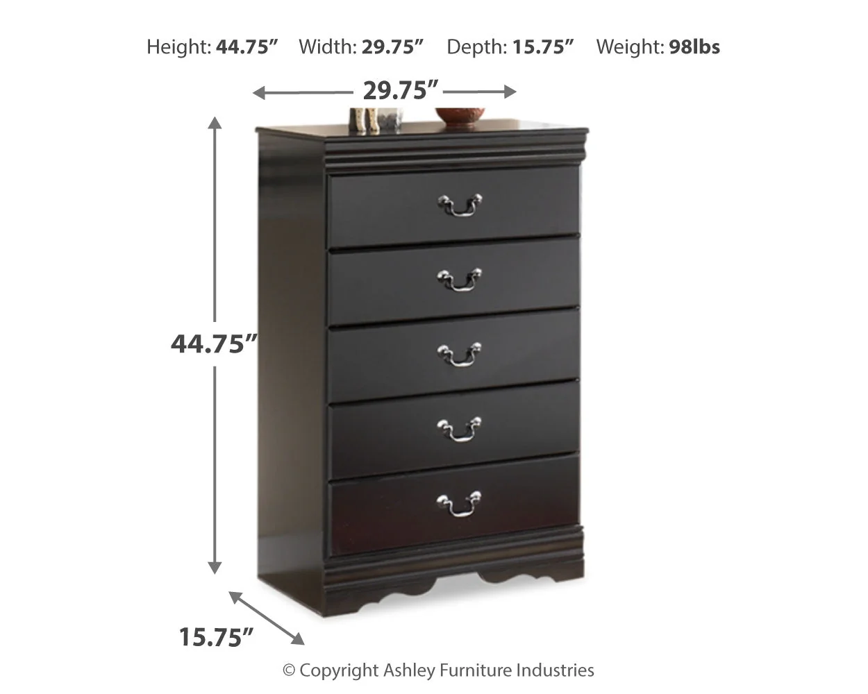 Huey Vineyard Black Sleigh Bedroom Set - Image 18