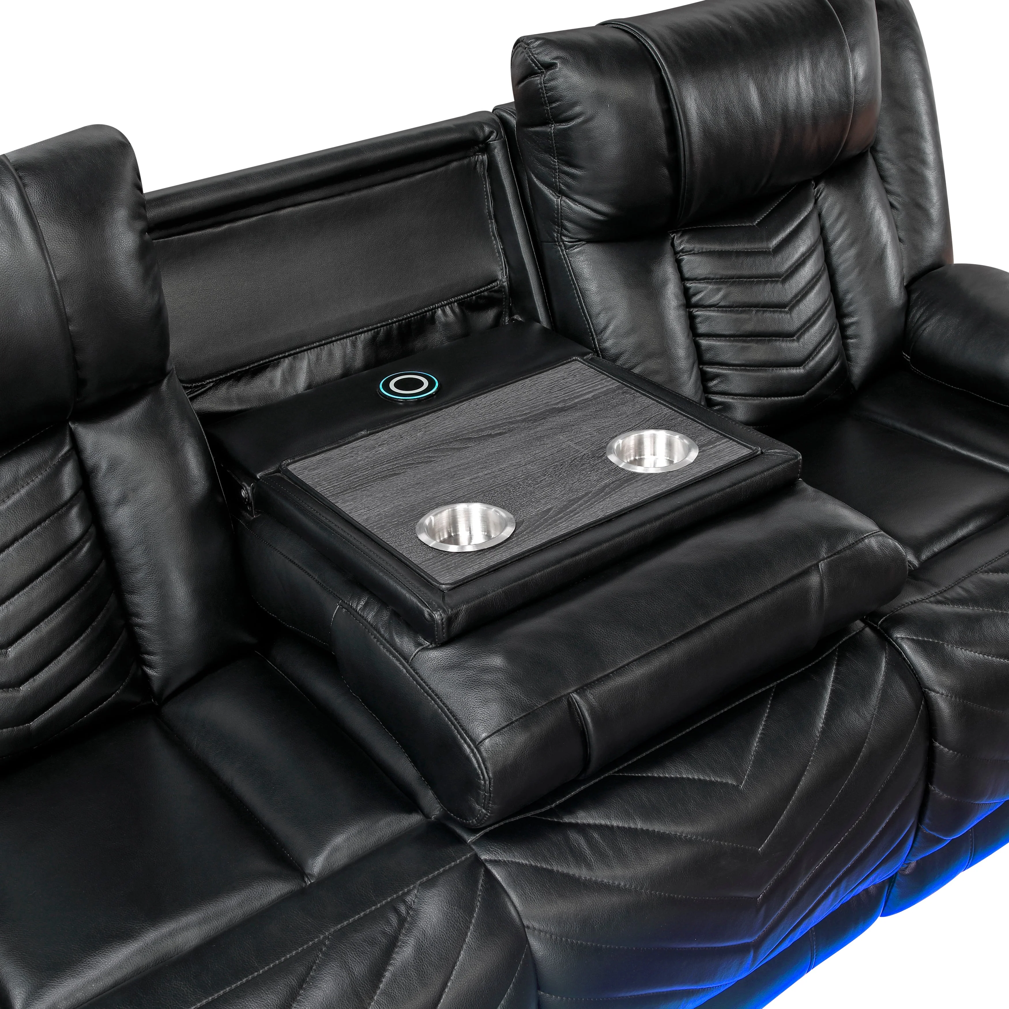 Huron Black Power Double Reclining Living Room Set - Image 10