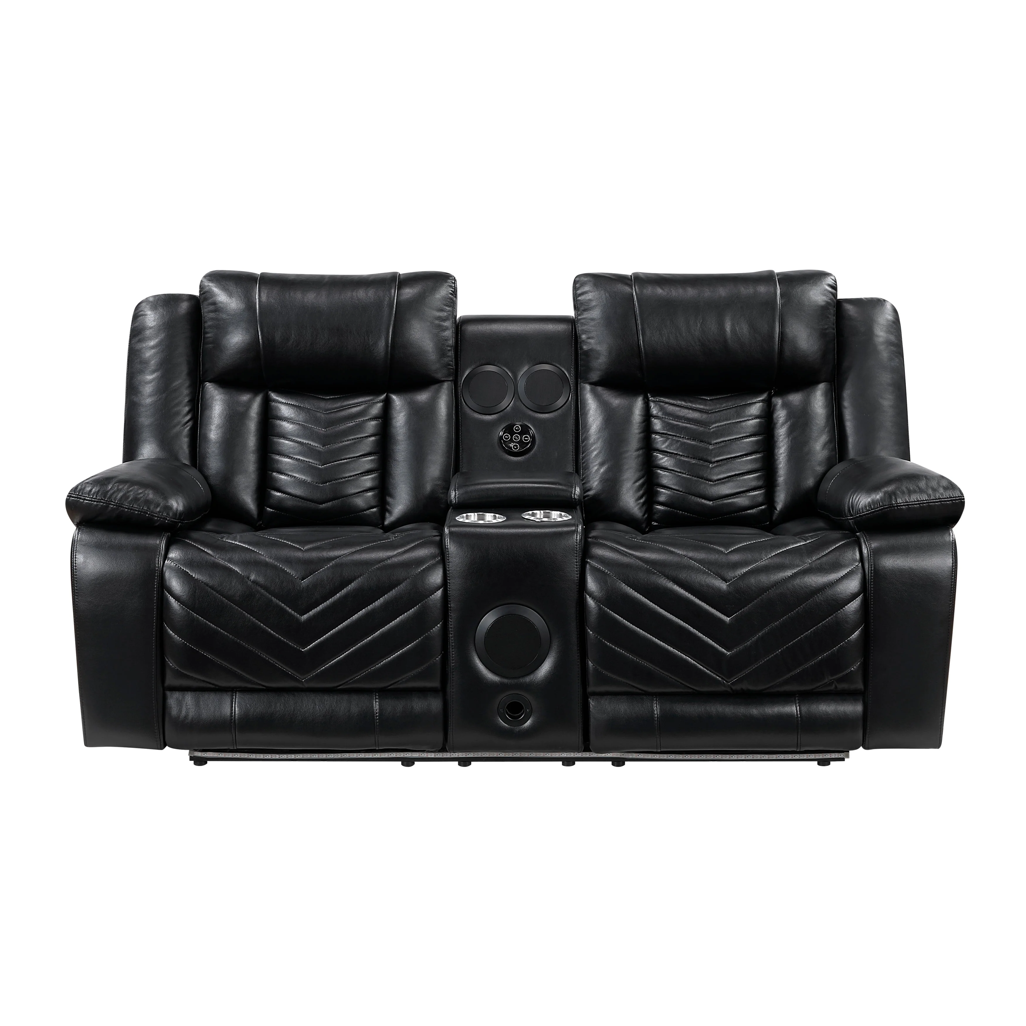 Huron Black Power Double Reclining Living Room Set - Image 12