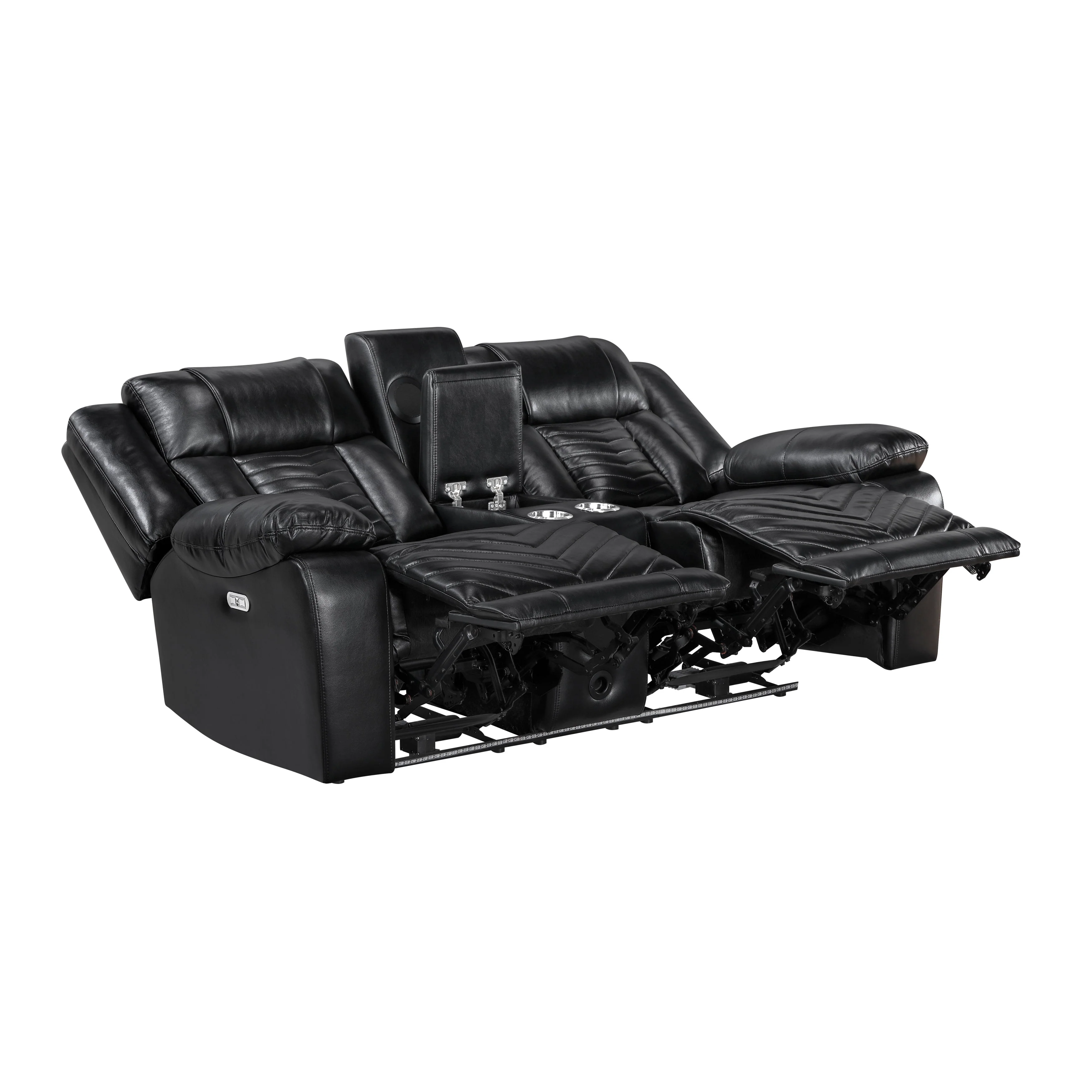 Huron Black Power Double Reclining Living Room Set - Image 14