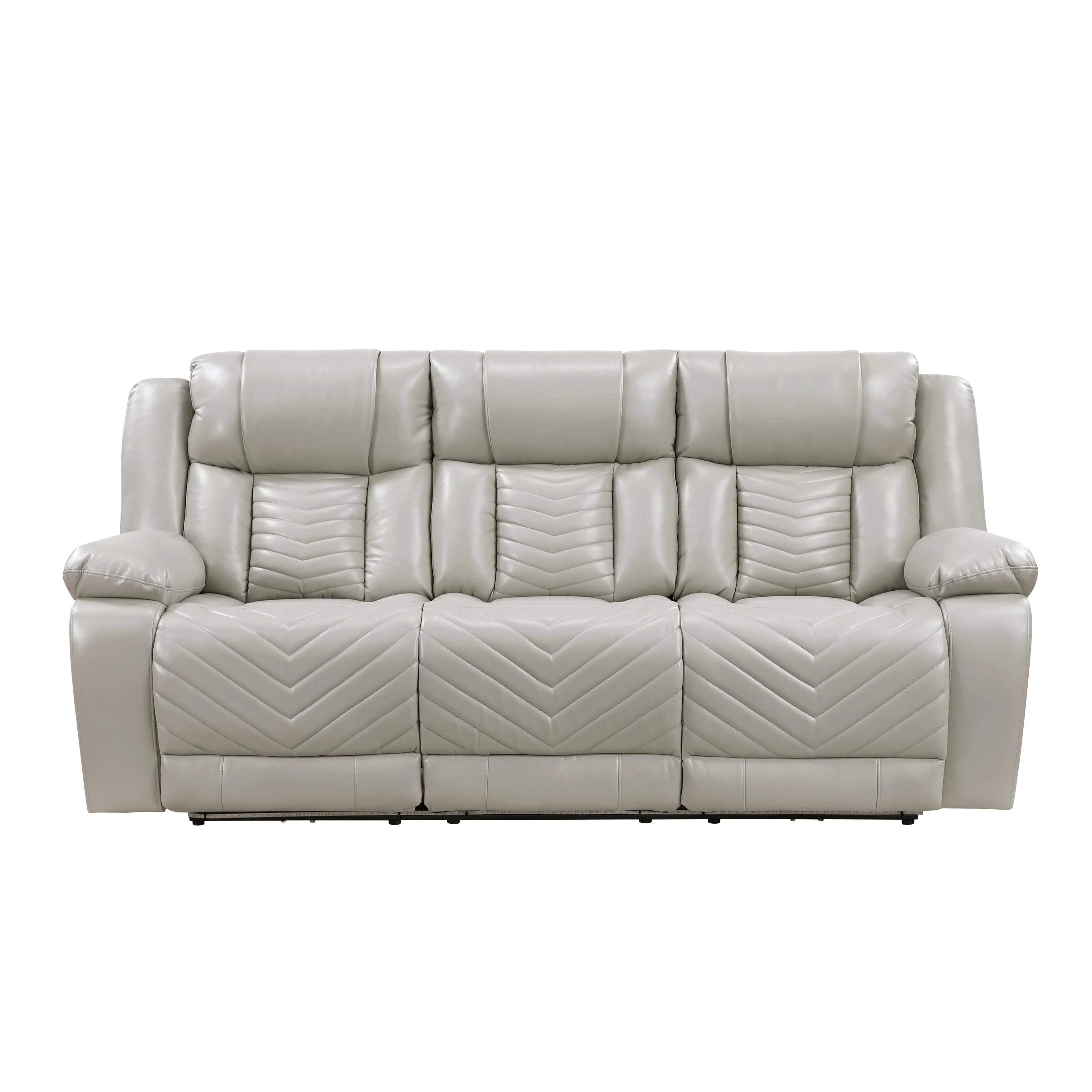 Huron Gray Power Double Reclining Sofa