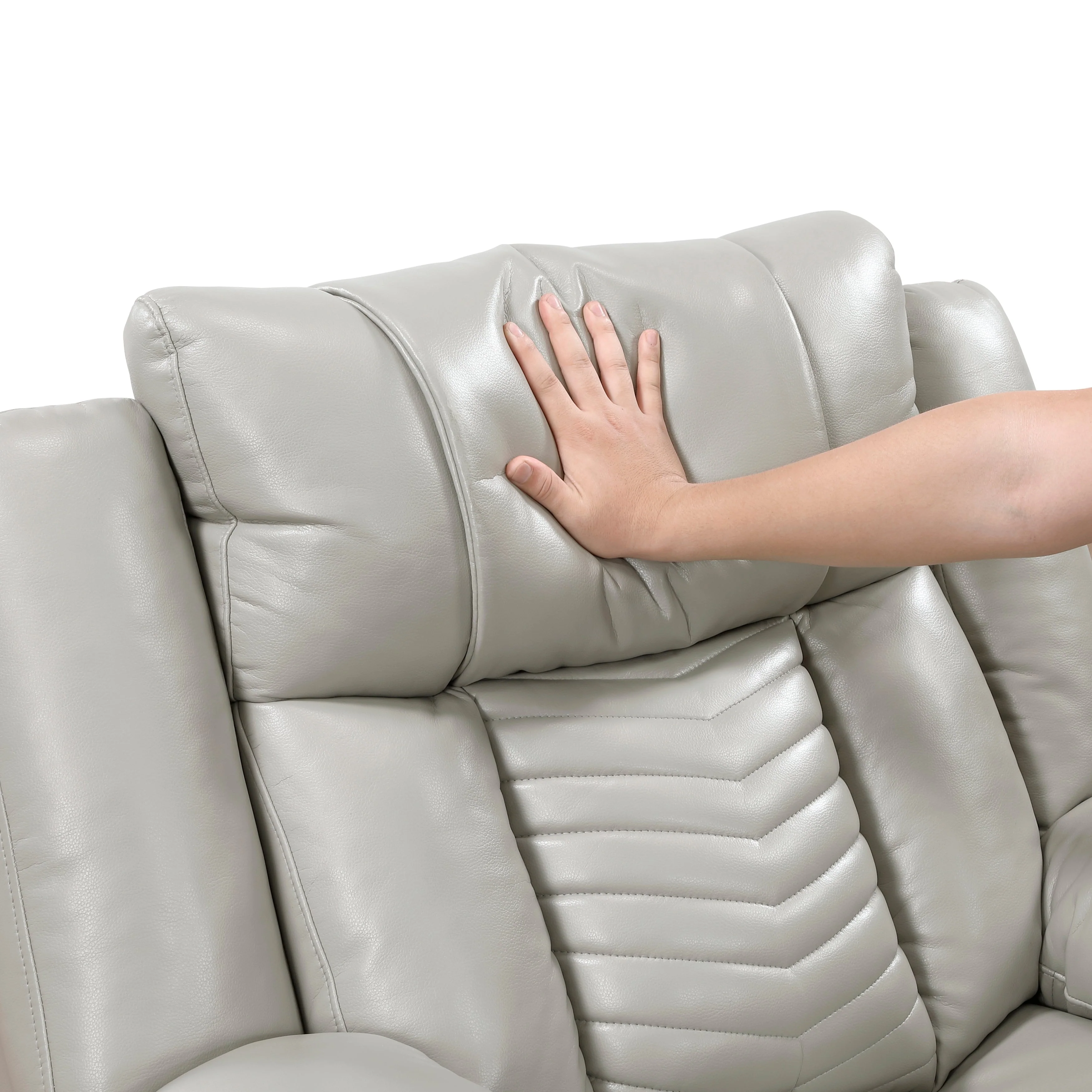 Huron Gray Power Double Reclining Sofa - Image 10