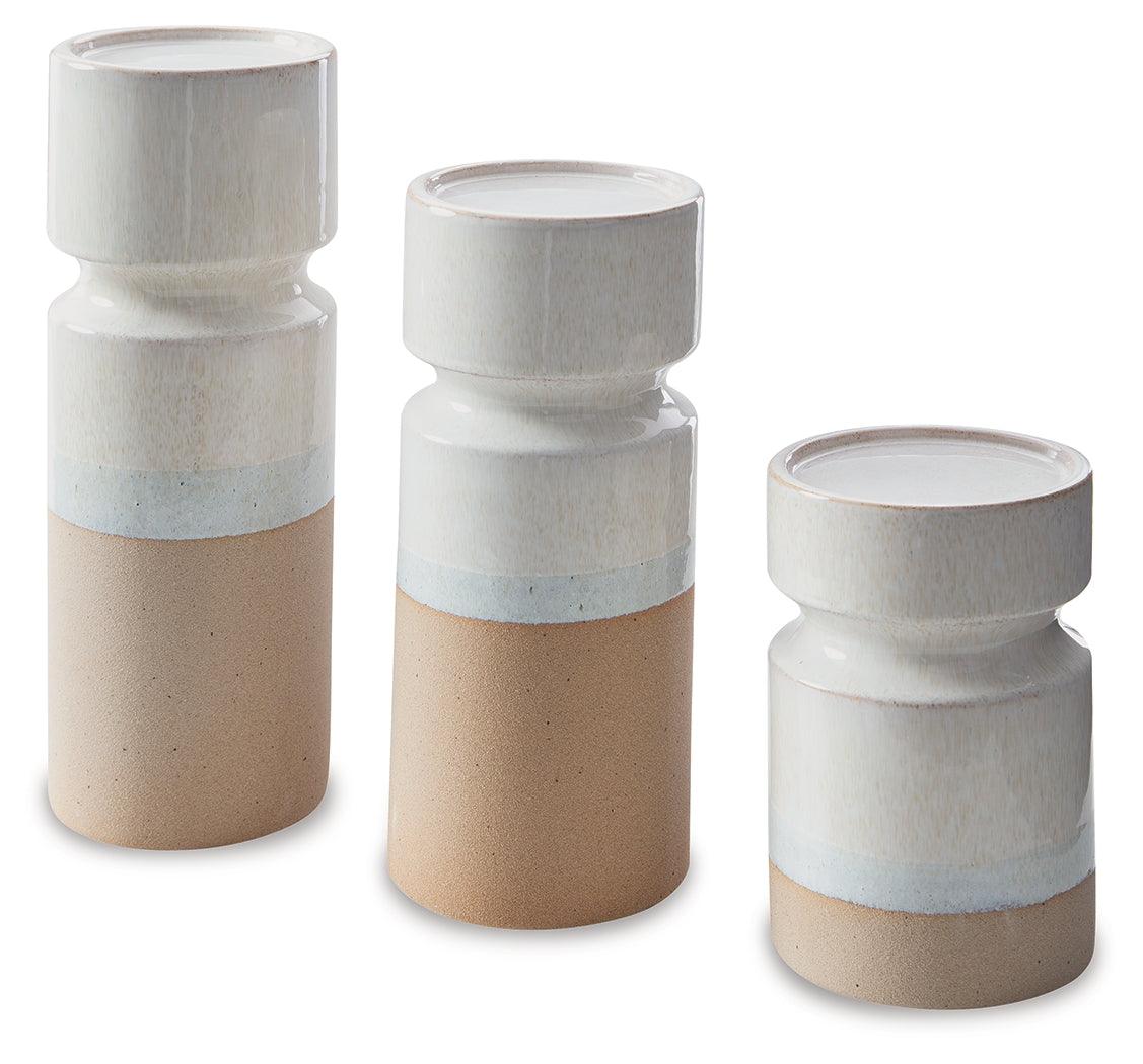 Hurston Ivory/Brown Candle Holder - Image 3