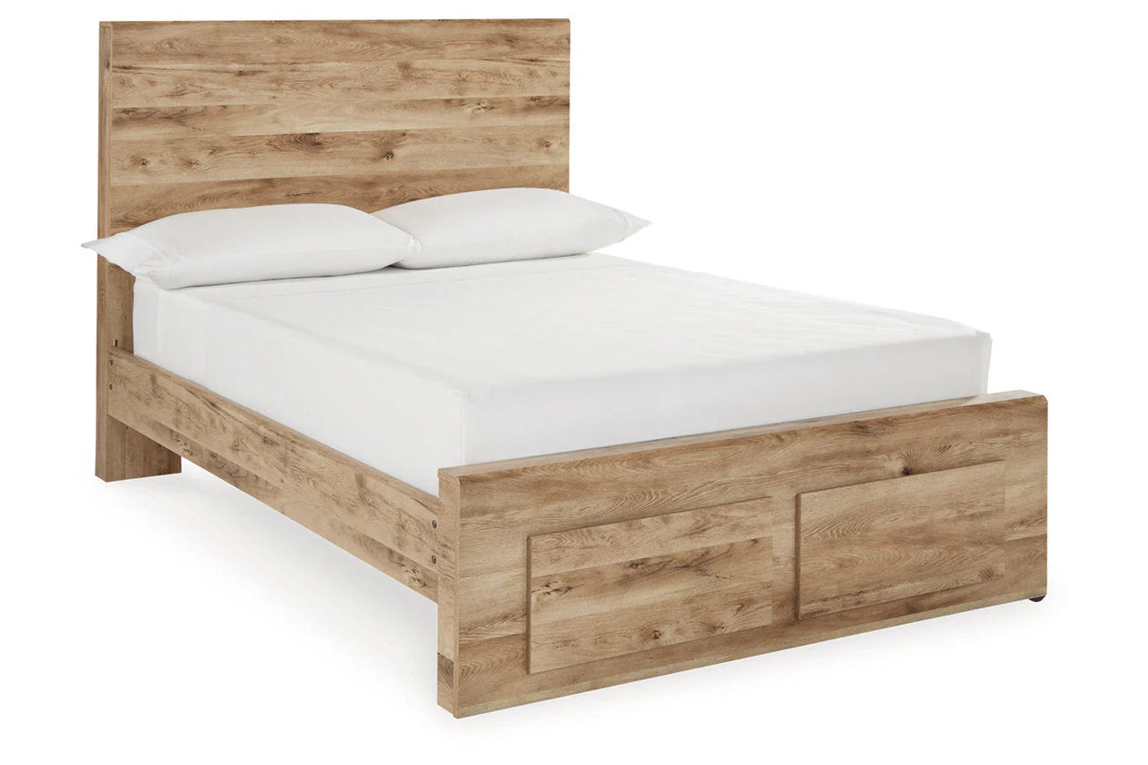 Hyanna Tan Brown Full Storage Platform Bed