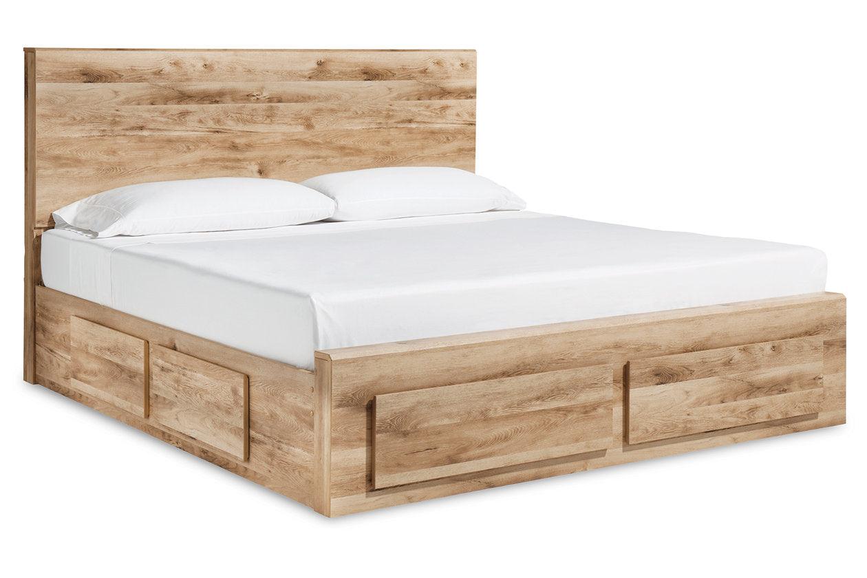 Hyanna Tan Brown King Panel Storage Bed with 1 Under Bed Storage Drawer - Image 7