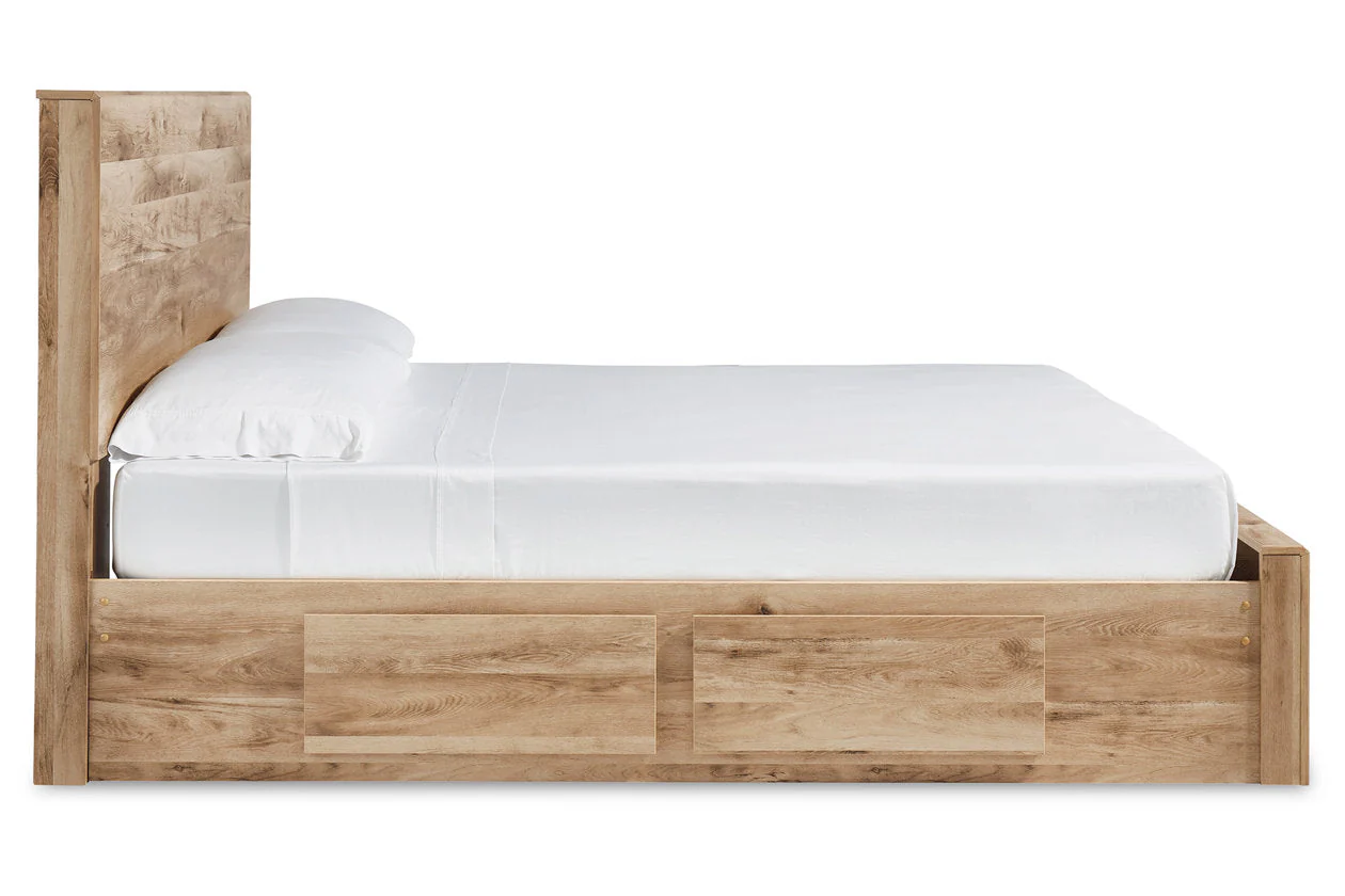 Hyanna Tan Brown Queen Storage Platform Bed with 6 Drawers - Image 5