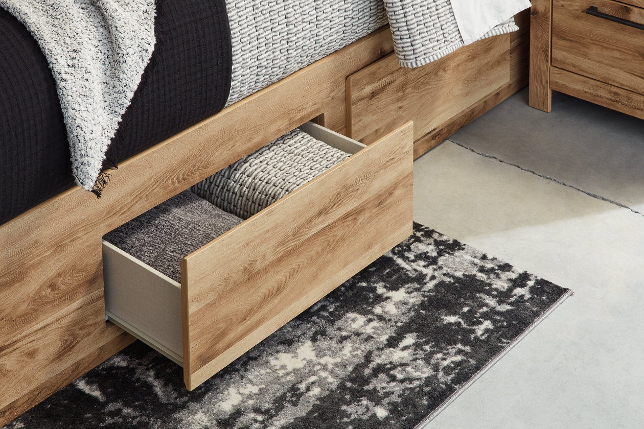 Hyanna Tan Brown Queen Storage Platform Bed with 6 Drawers - Image 6