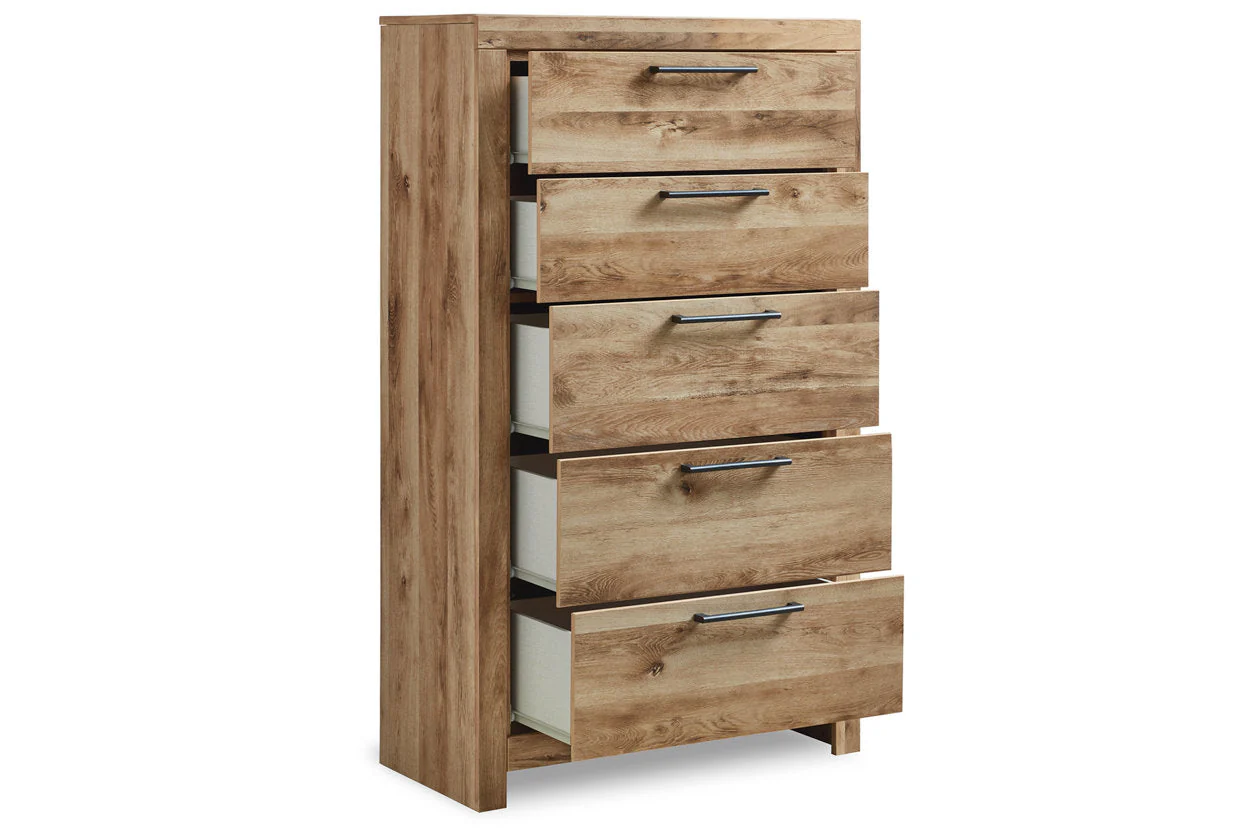 Hyanna Tan Brown Storage Platform Bedroom Set with 6 Drawers - Image 14