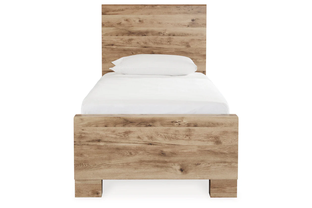 Hyanna Tan Brown Twin Storage Platform Bed with 2 Drawers - Image 3