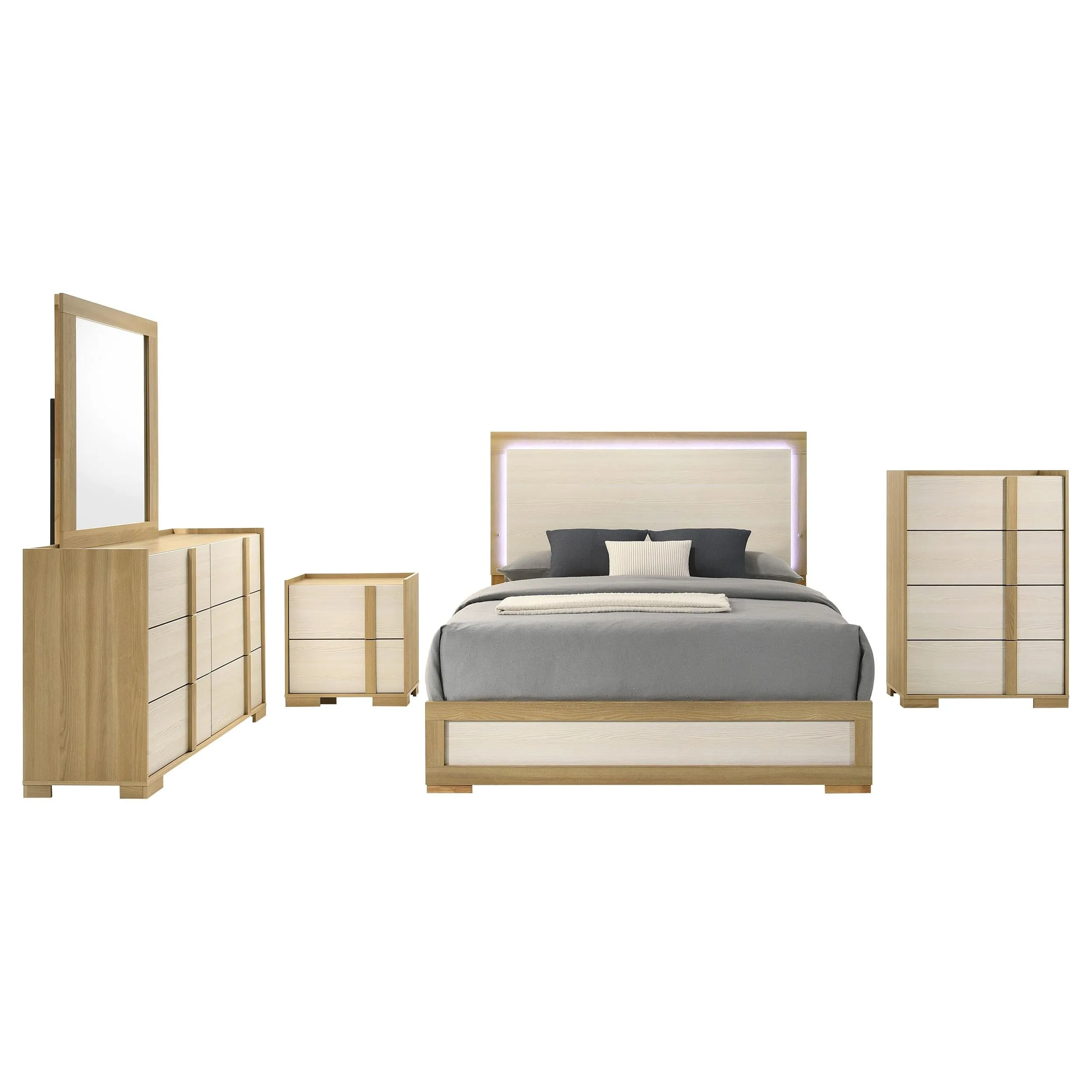 Hyland Natural 5-Piece Queen Bedroom Set - Image 2