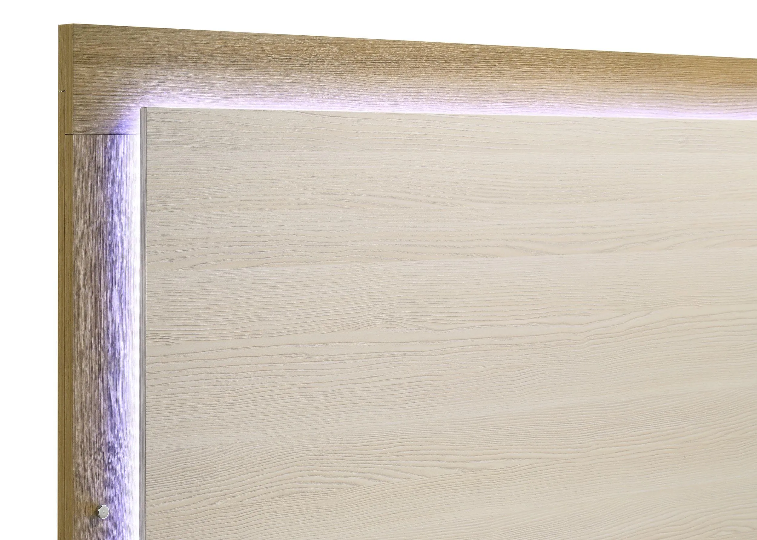 Hyland Natural and White Wood Queen LED Panel Bed - Image 6