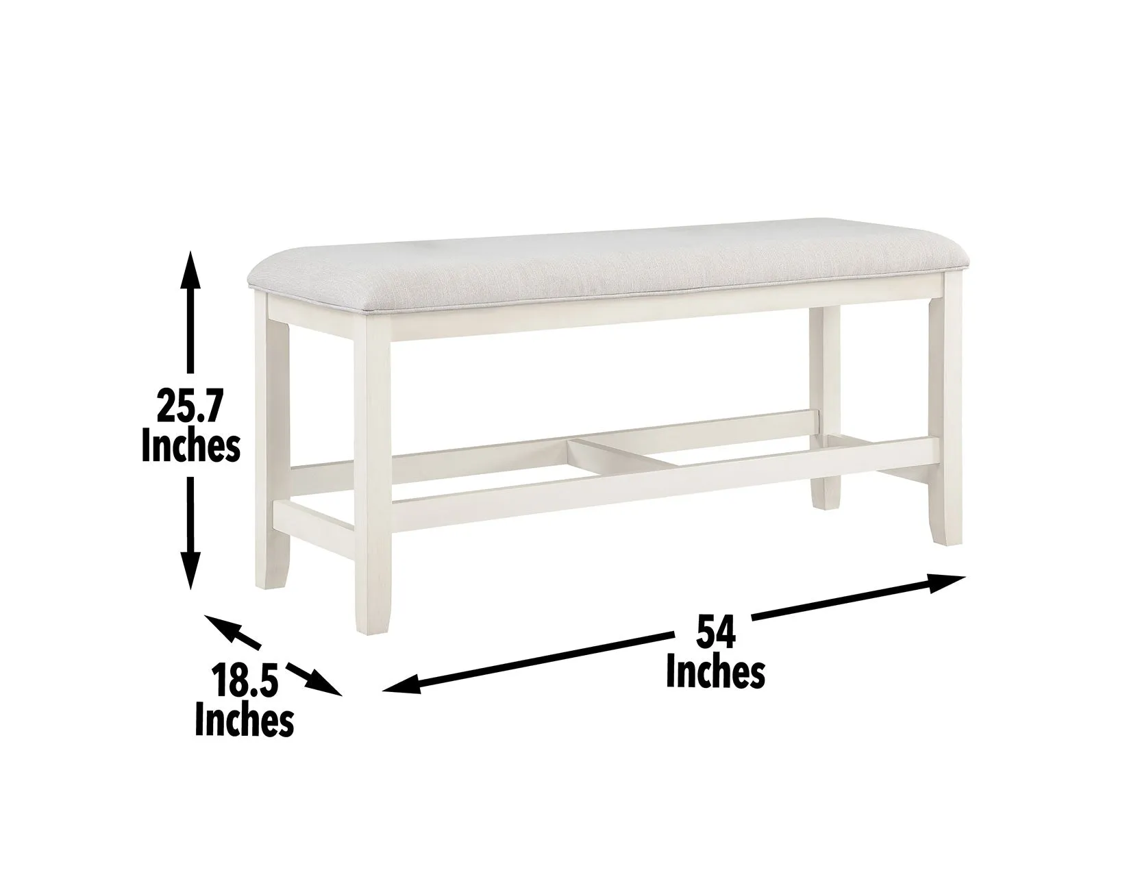 Hyland Vanilla Counter Height Dining Bench - Image 7