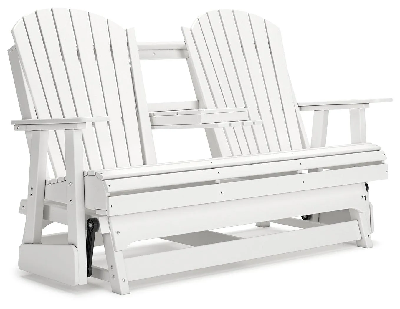 Hyland wave White Outdoor Glider Loveseat - Image 3