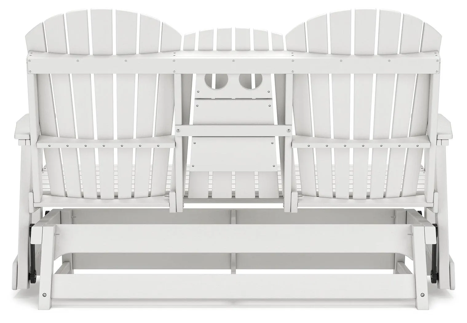 Hyland wave White Outdoor Glider Loveseat - Image 5