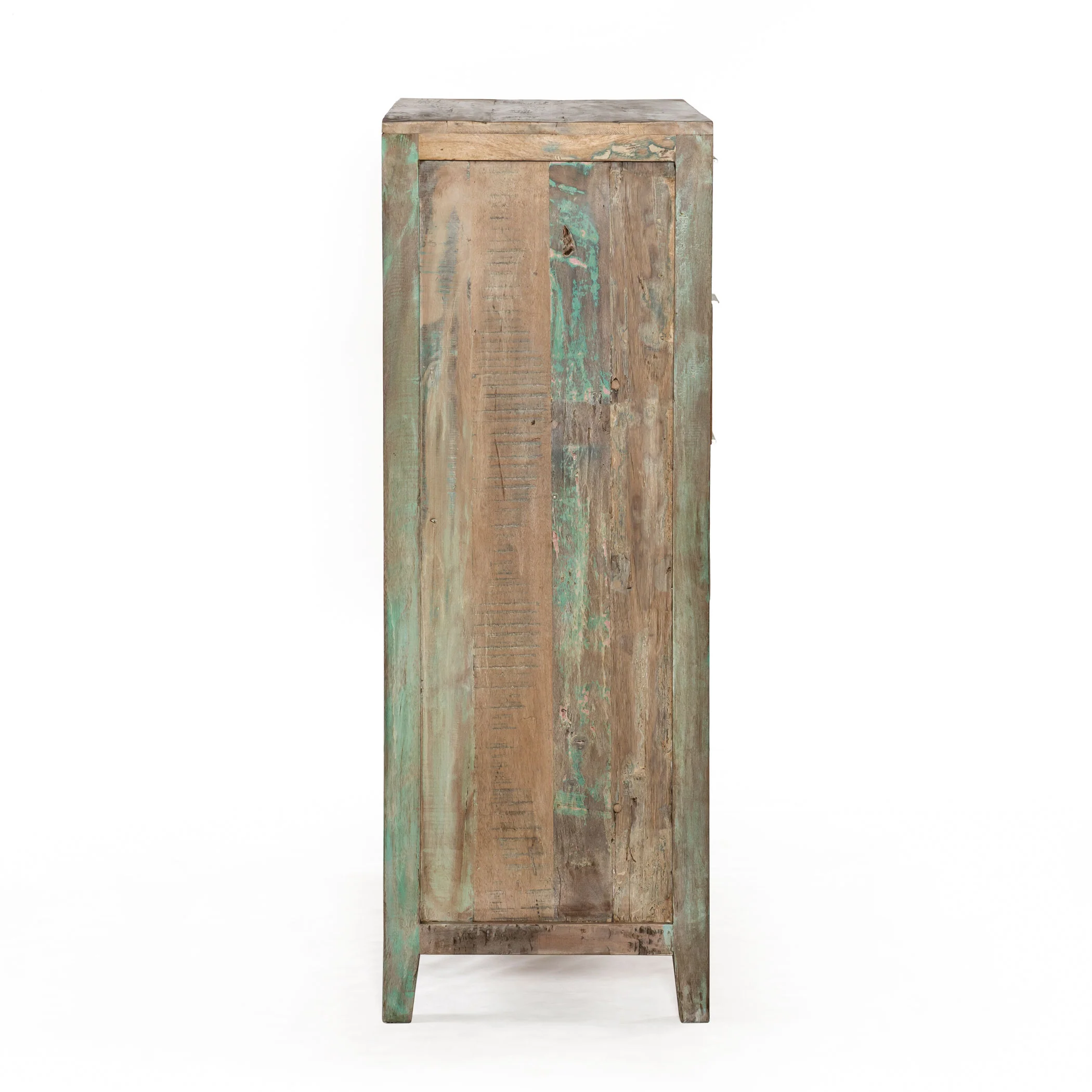 Ibiza 32" Tall Chest in Vintage Teal Reclaimed Wood - Image 5
